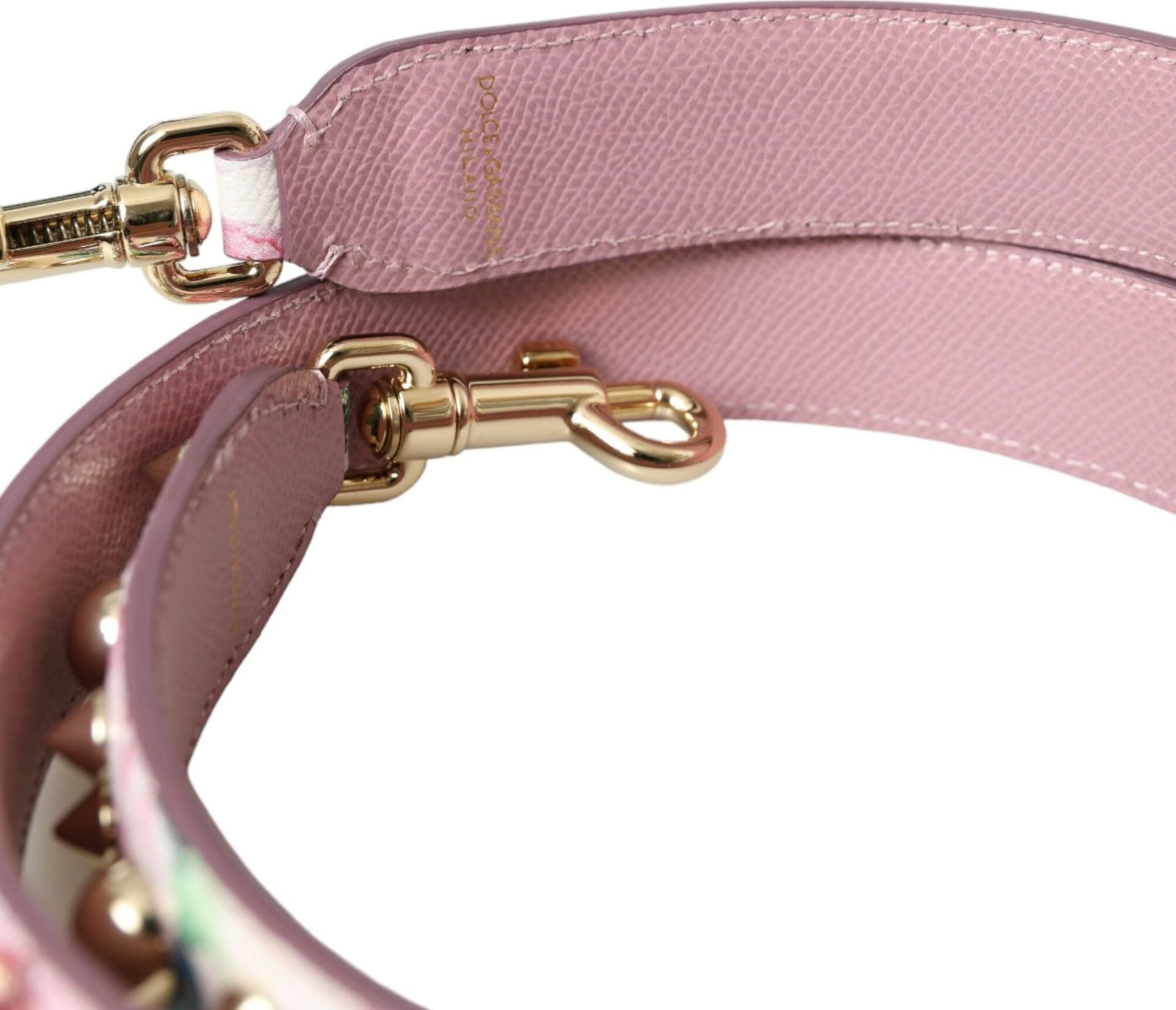 Dolce & Gabbana Pink Floral Handbag Accessory Shoulder Strap - 4