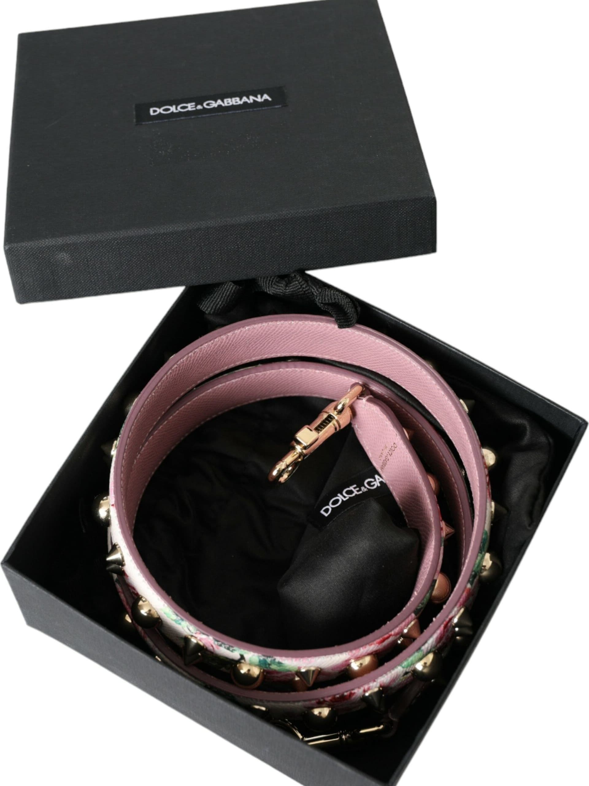 Dolce & Gabbana Pink Floral Handbag Accessory Shoulder Strap - 6