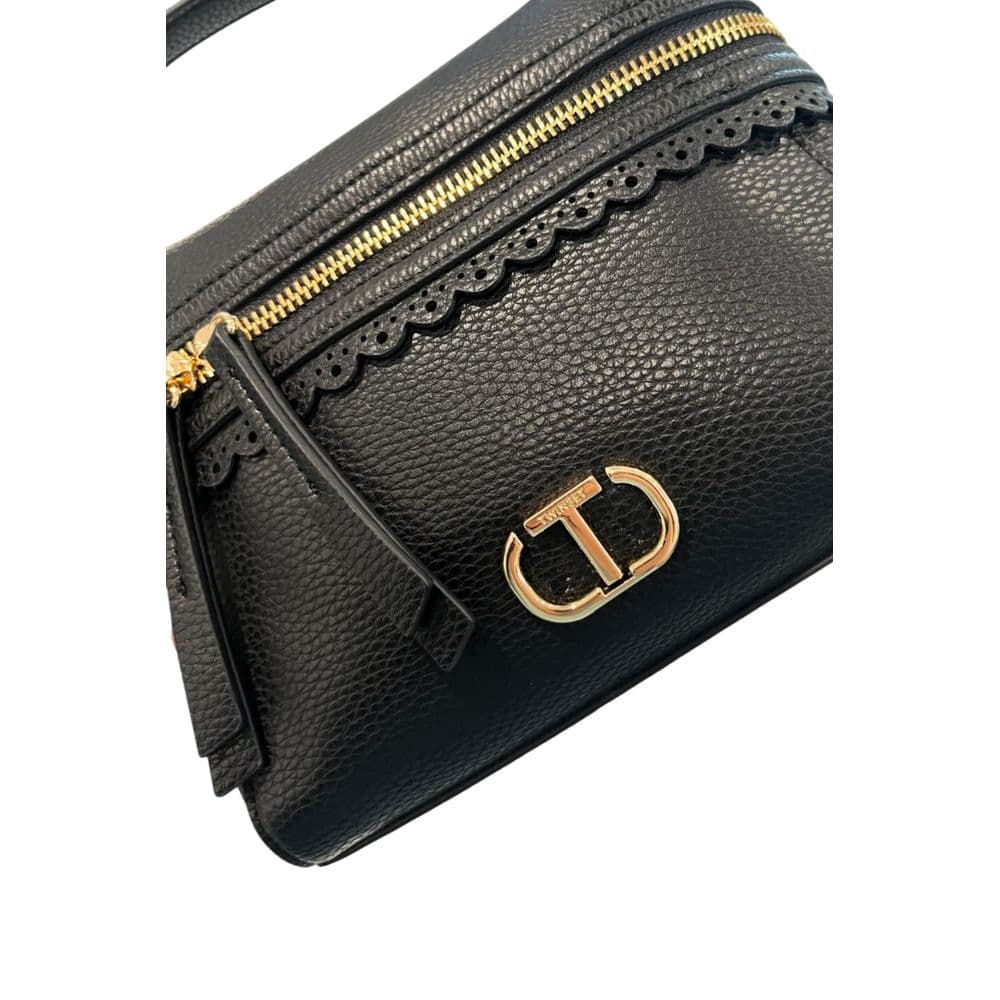 Twinset Black PU Women's Handbag - 5