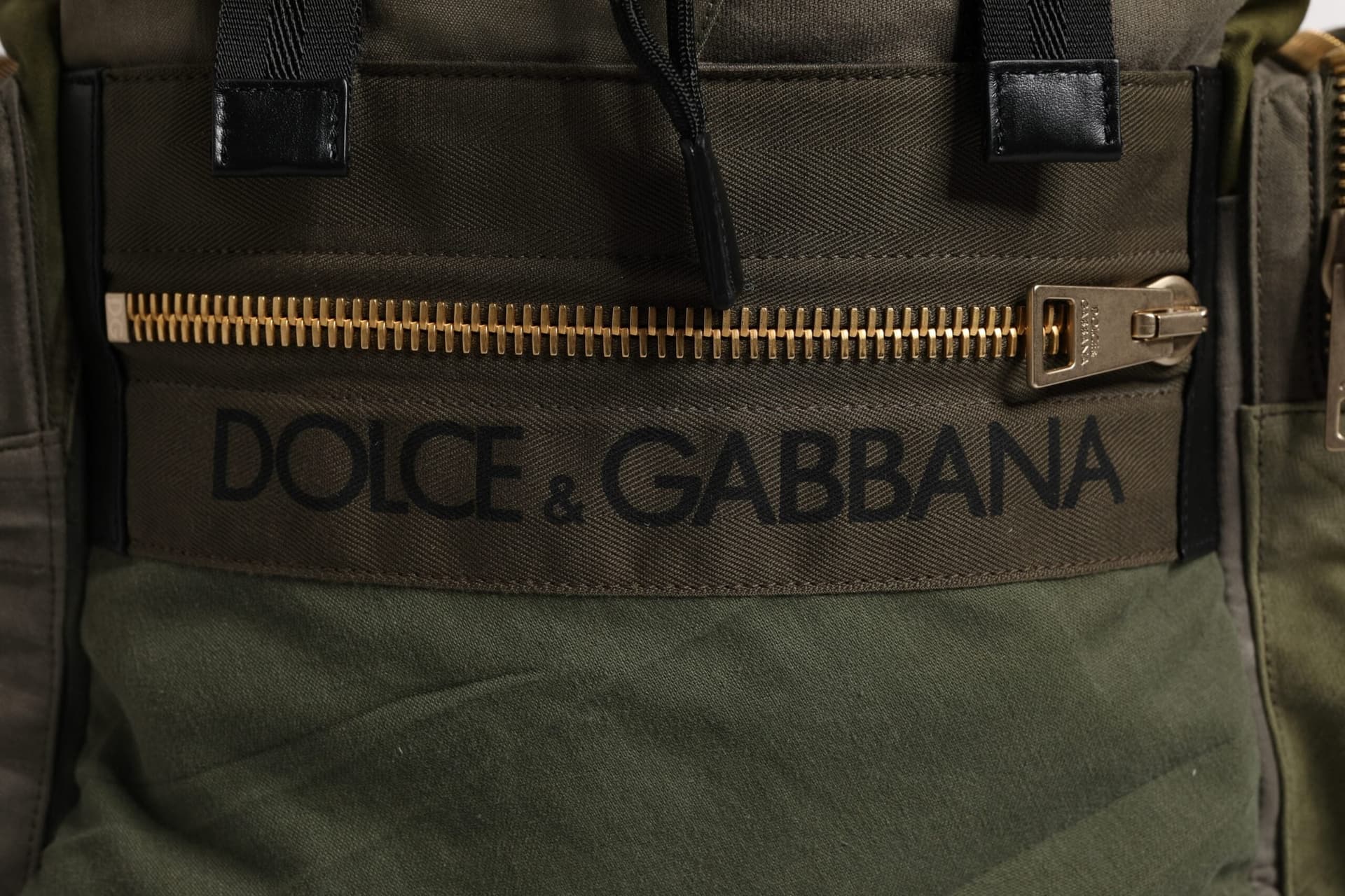 Dolce & Gabbana Military Green Patchwork Travel Backpack Bag - 7