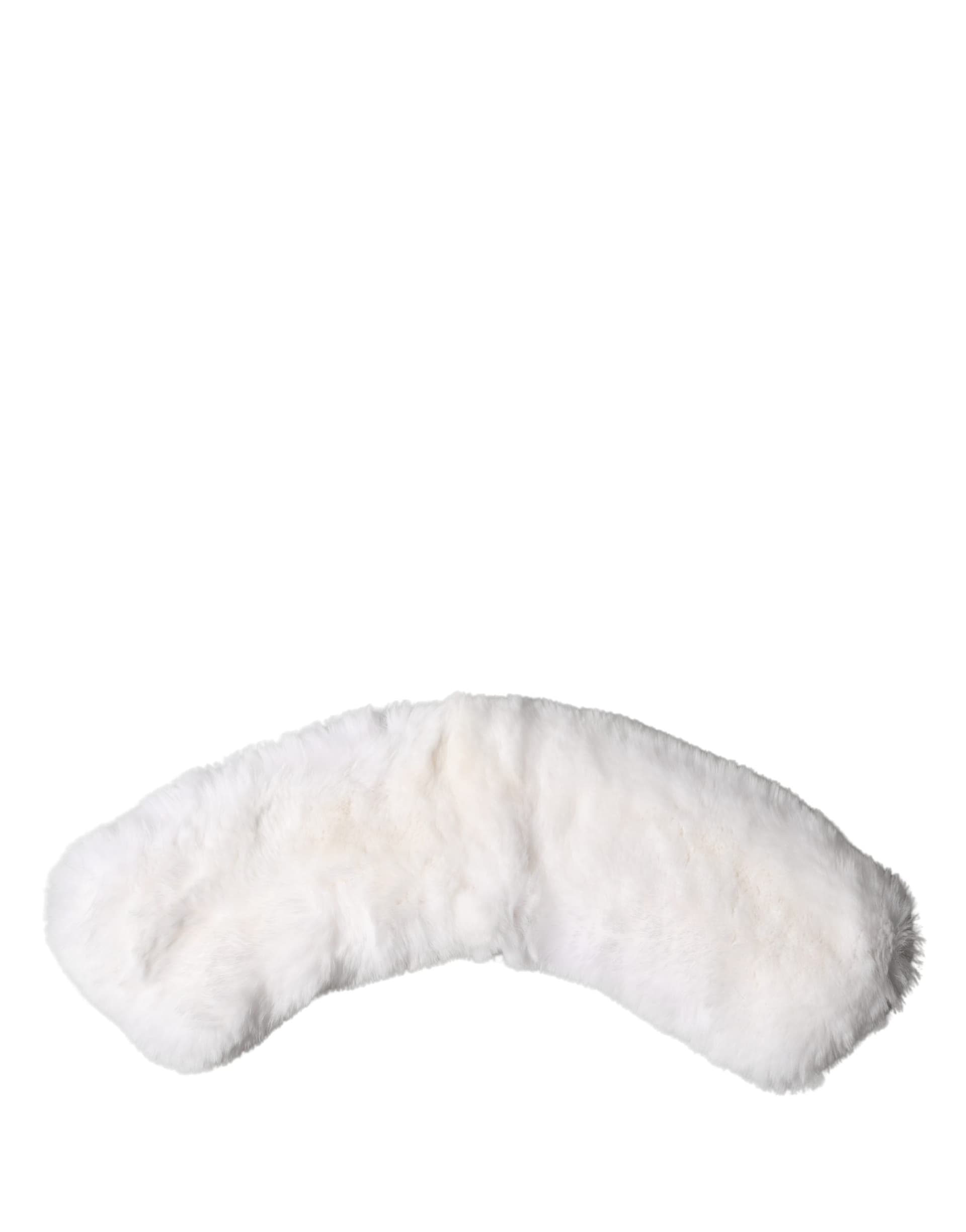 Dolce & Gabbana White Fur Shoulder Collar Wrap Shawl Scarf - 3