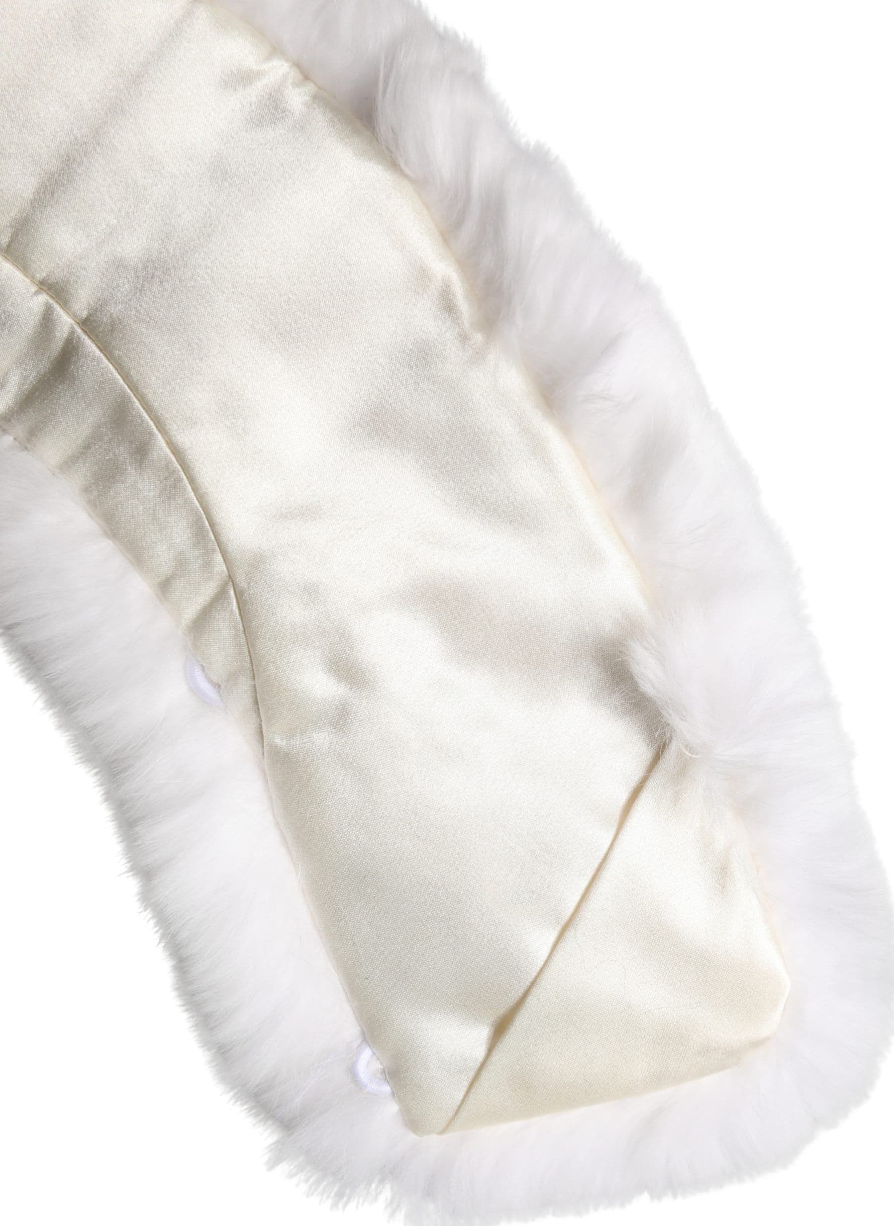 Dolce & Gabbana White Fur Shoulder Collar Wrap Shawl Scarf - 5