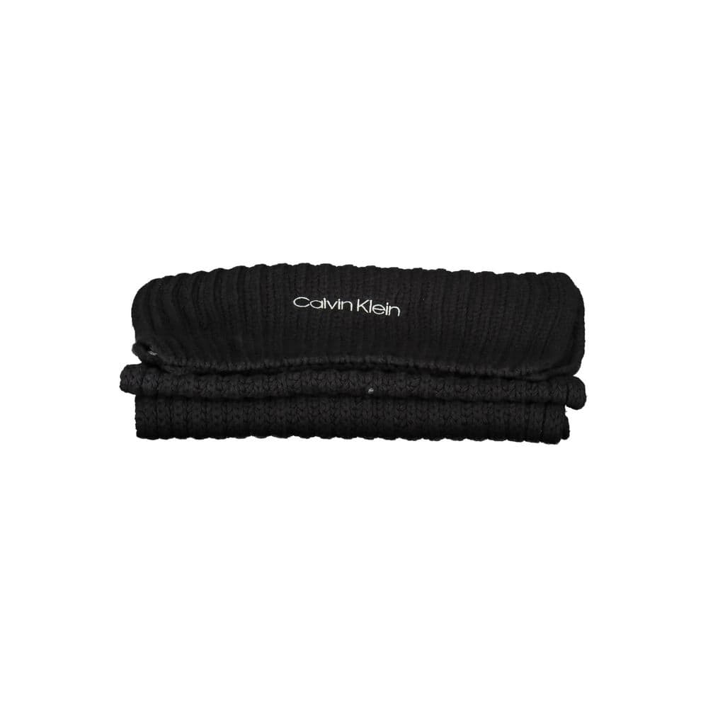 Calvin Klein Black Cotton Women Scarf - 2
