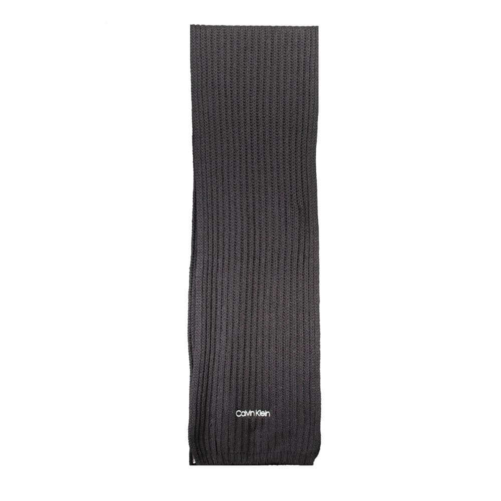 Calvin Klein Black Cotton Women Scarf - 3