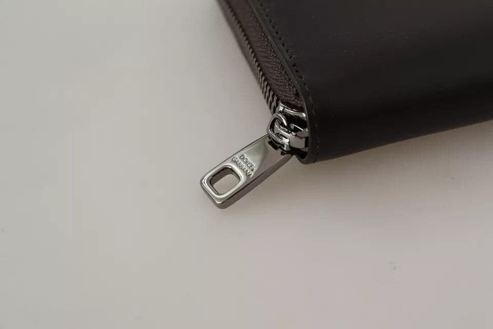 Dolce & Gabbana Brown Exotic Leather Zip Around Continental Clutch Wallet - 4