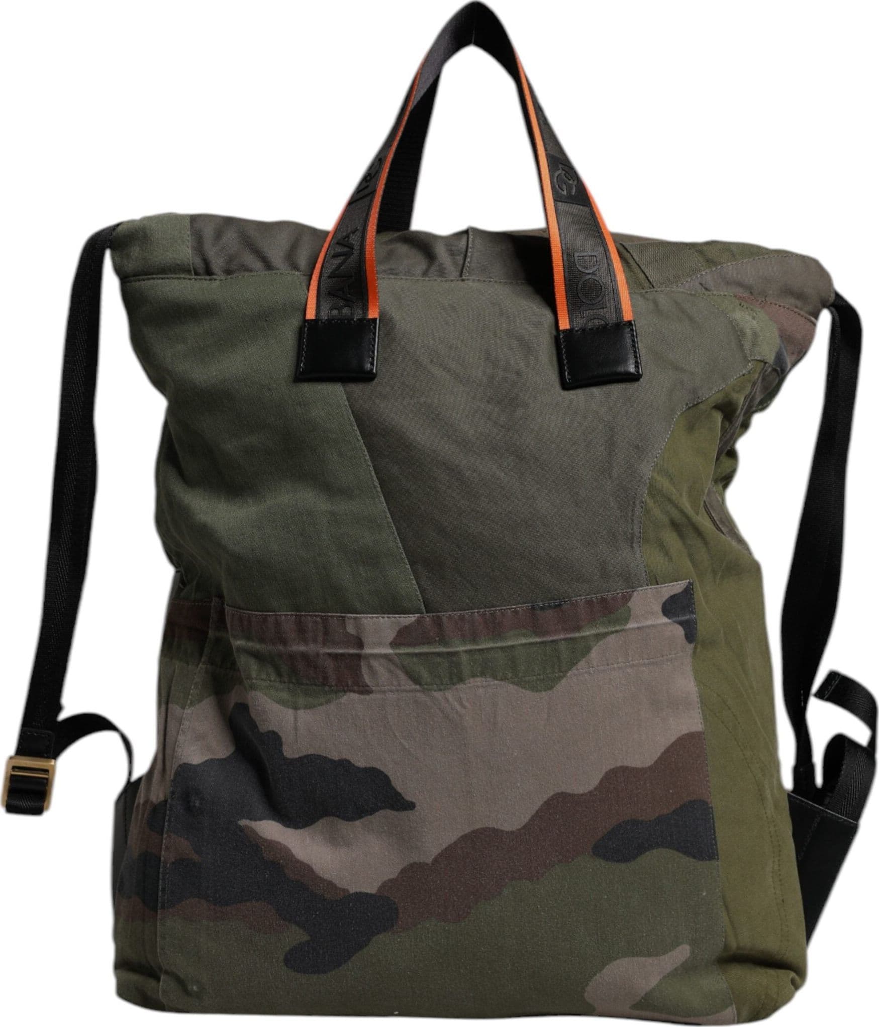 Dolce & Gabbana Military Green Patchwork Rucksack Backpack Bag - 4
