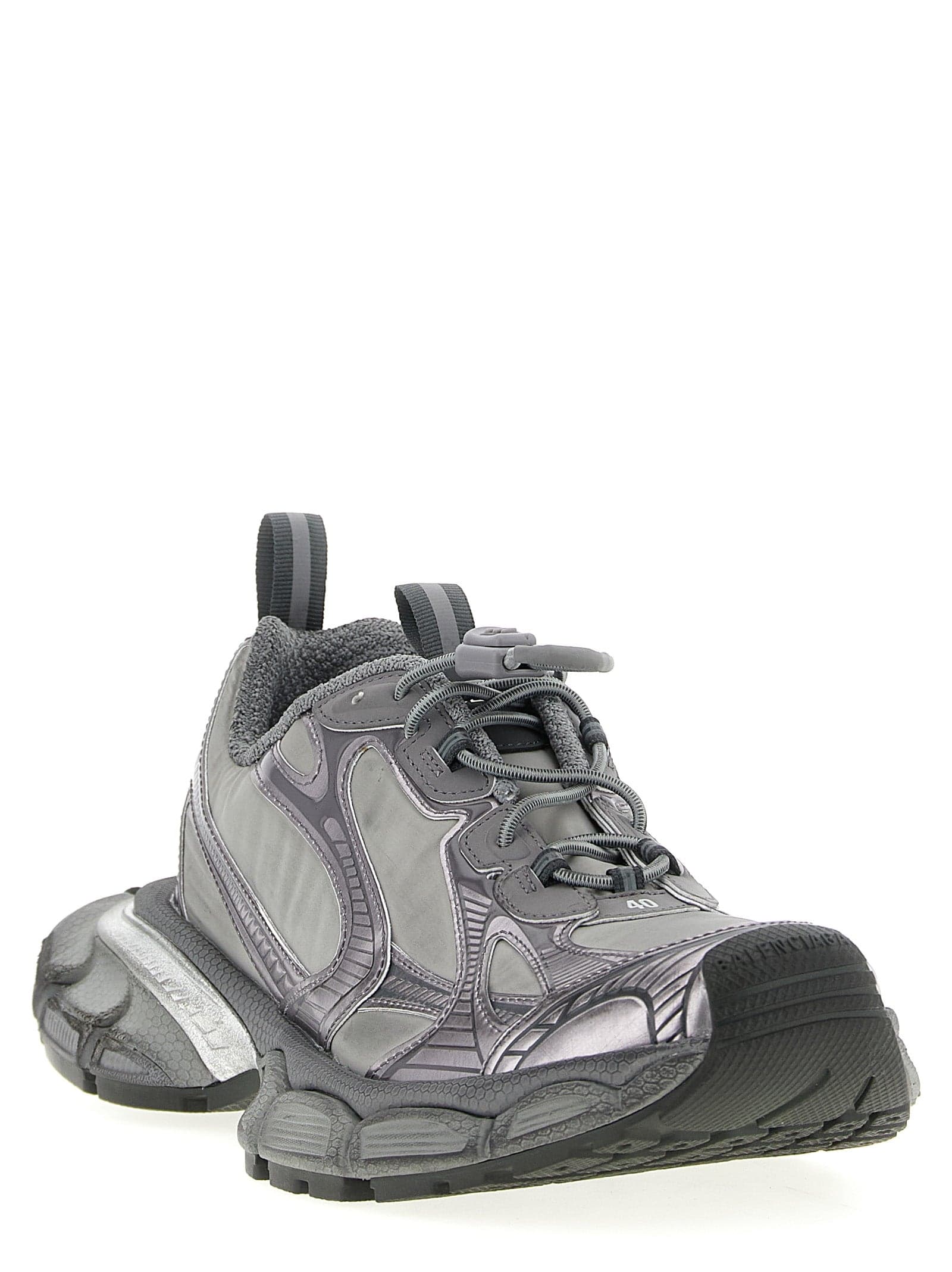 Balenciaga Gray Polyester Athletic Sneakers - 2