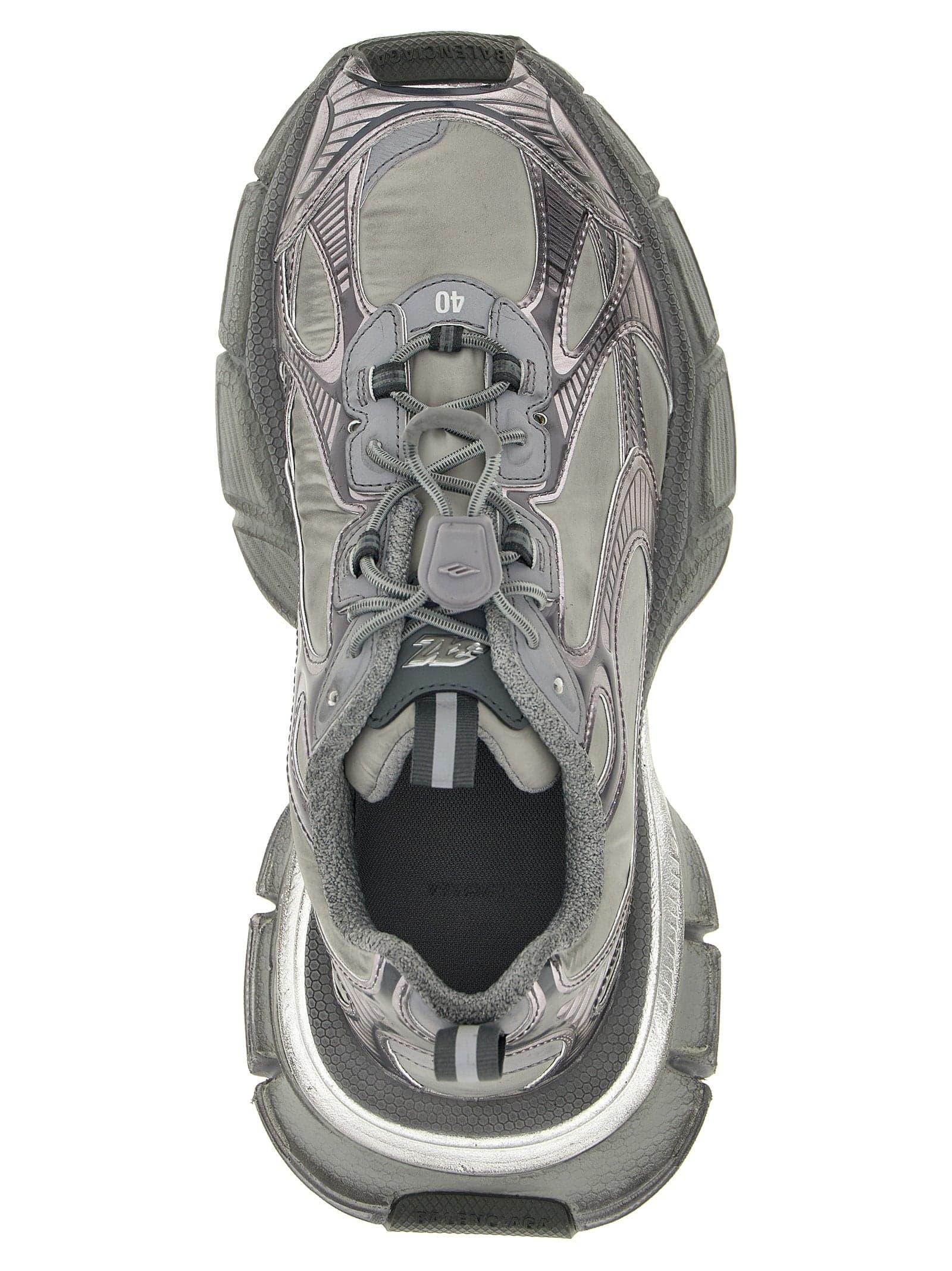 Balenciaga Gray Polyester Athletic Sneakers - 4