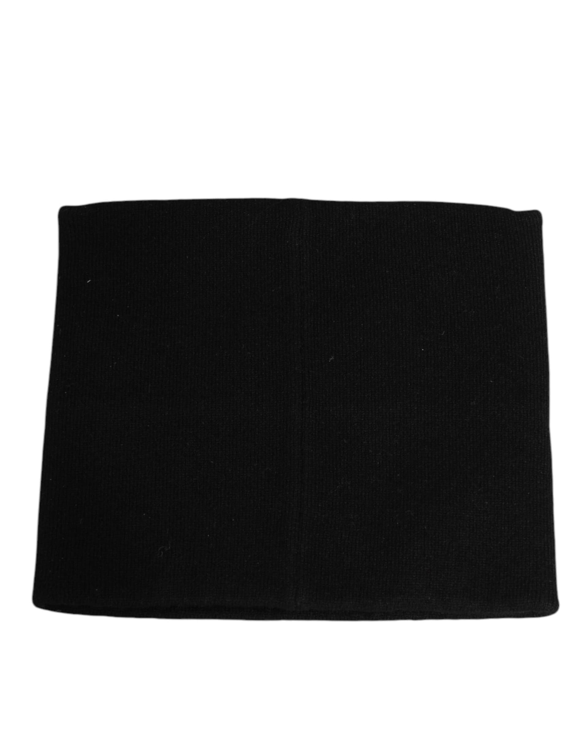 Dolce & Gabbana Black D&G Logo Cashmere Knitted Men One Size Scarf - 3