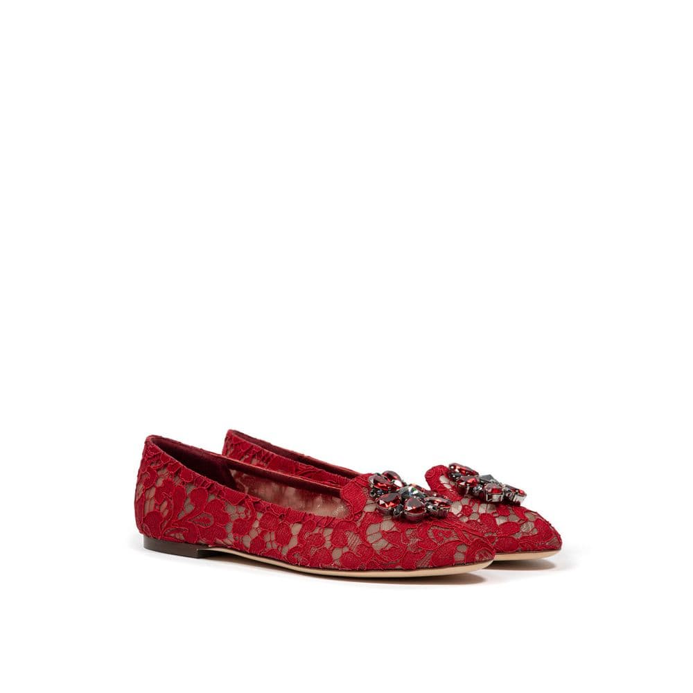 Dolce & Gabbana Red Viscose Ballet Flats - 2