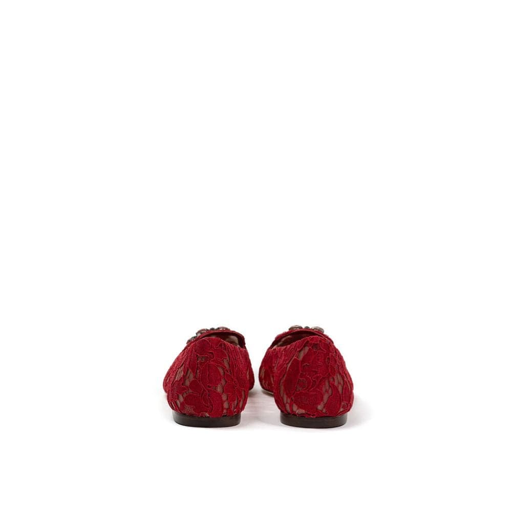 Dolce & Gabbana Red Viscose Ballet Flats - 3