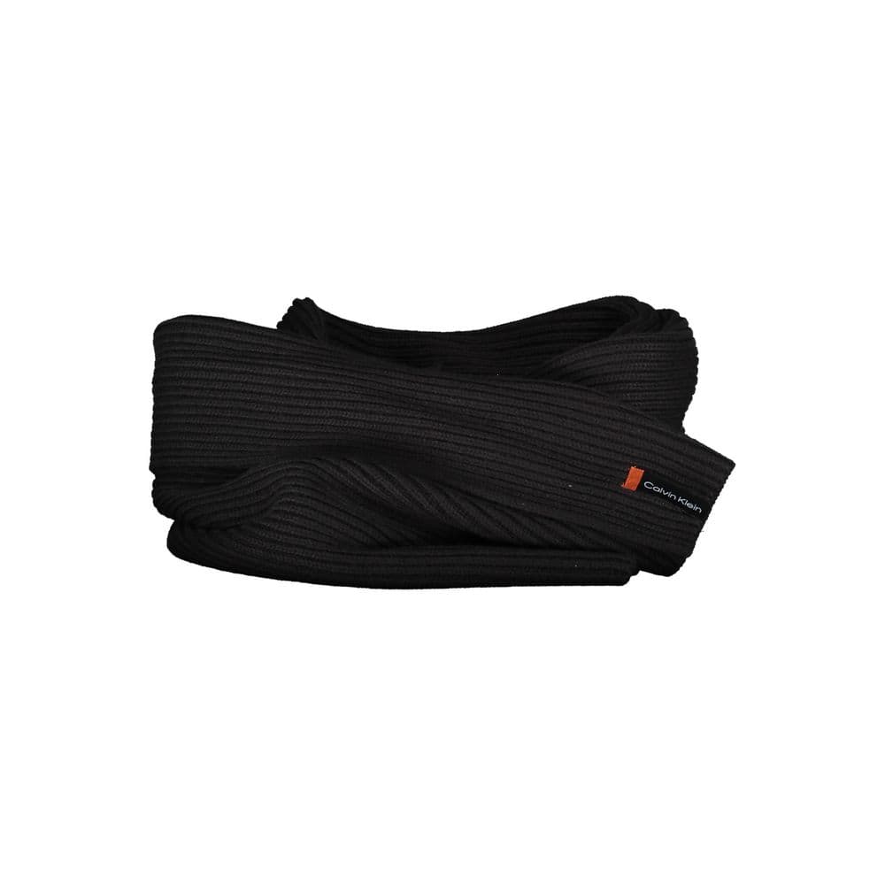Calvin Klein Black Cotton Men Scarf Set - 2