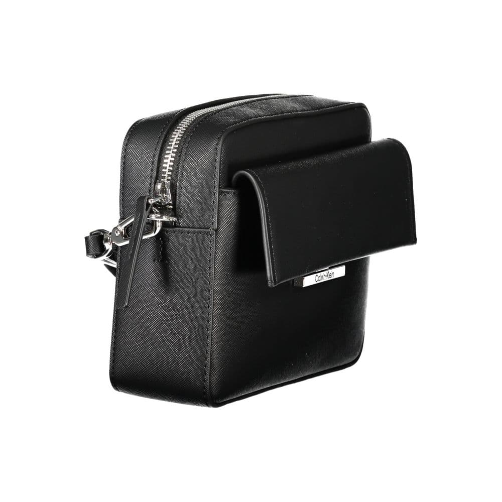 Calvin Klein Black Polyurethane Women's Shoulder Bag - 3