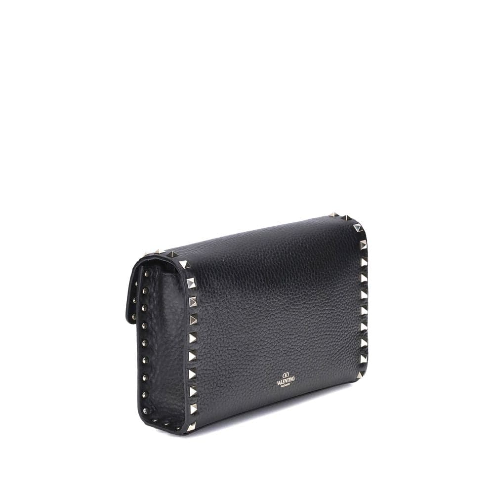 Valentino Garavani Black Calf Leather Bos Taurus Shoulder Bag - 3