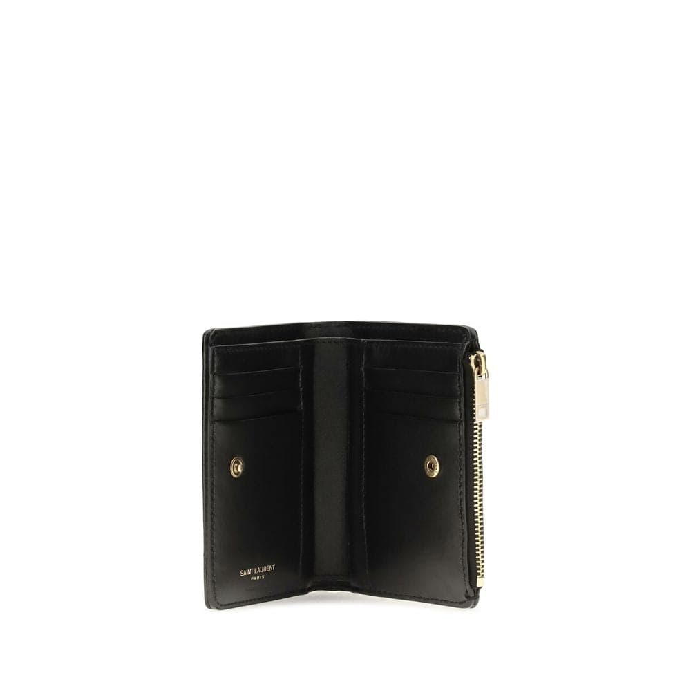 Saint Laurent Black Calf Leather Bos Taurus Wallet - 3