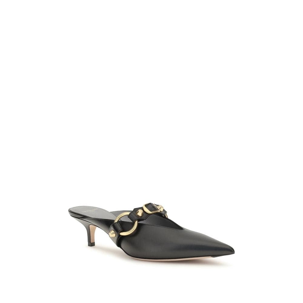 Balenciaga Black Calf Leather Bos Taurus Mules - 2