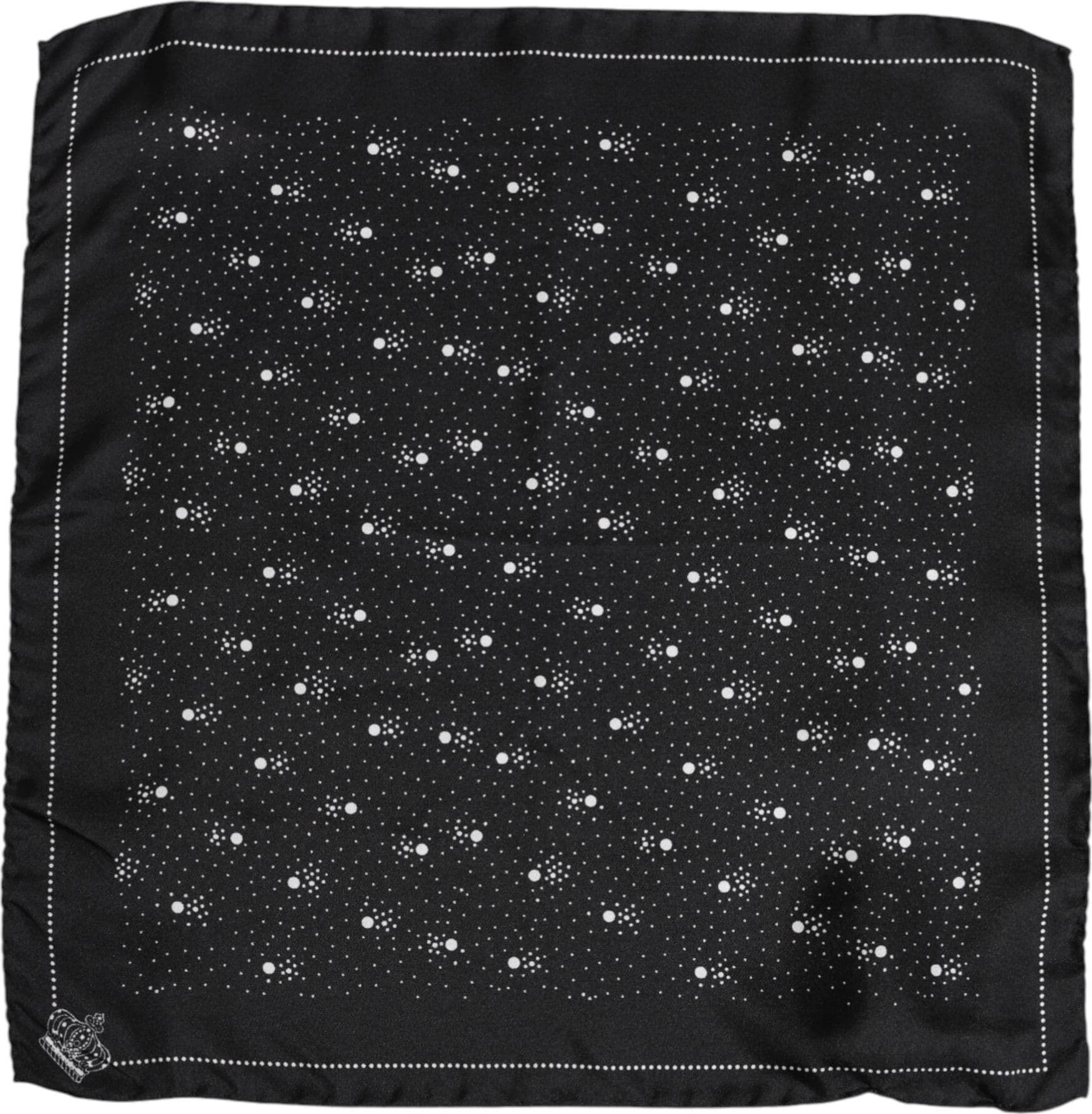 Dolce & Gabbana Black White Printed Square Men Foulard Scarf - 2