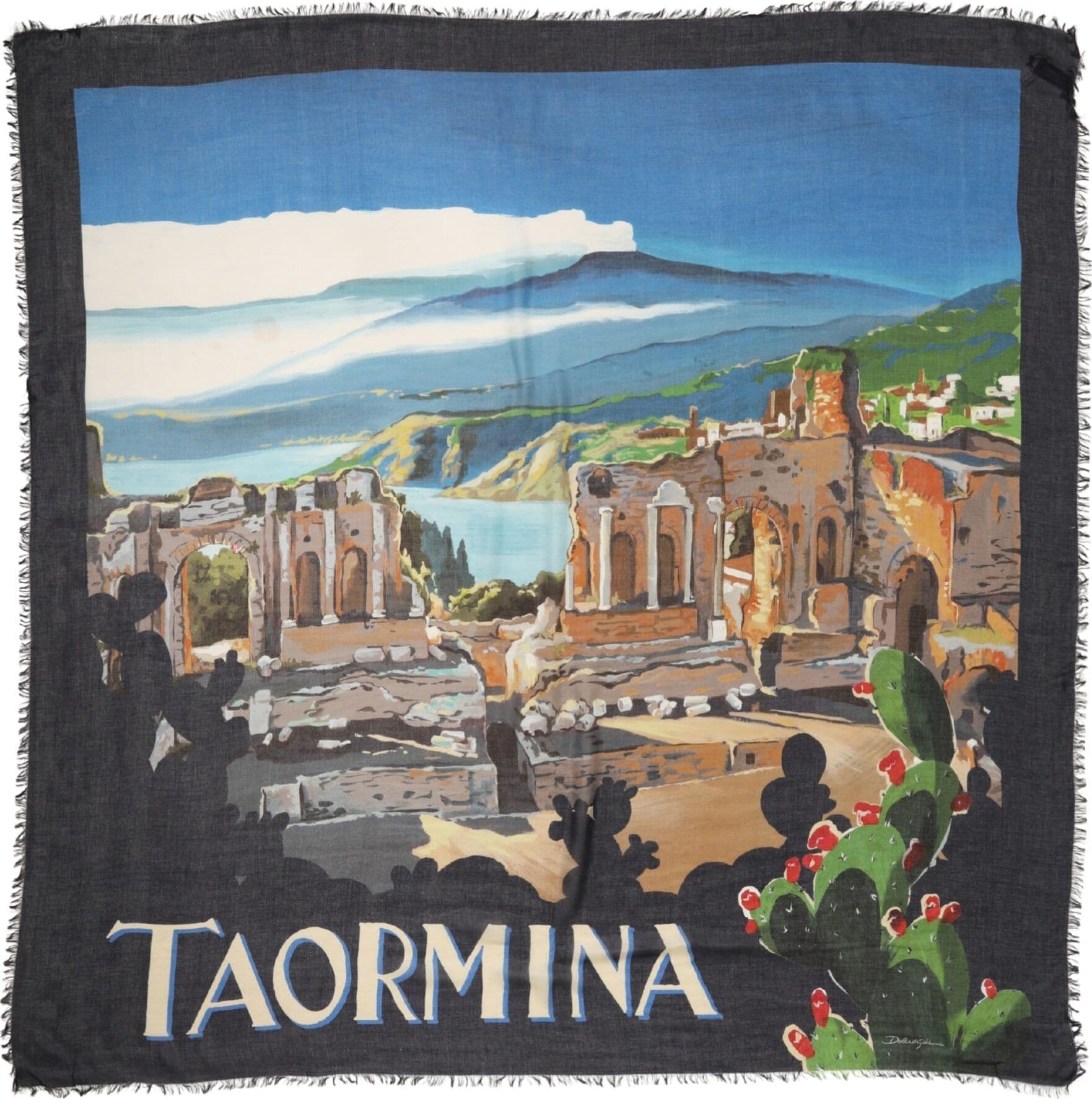 Dolce & Gabbana Multicolor Taormina Modal Shawl 130cm x 130cm  Men Scarf - 2