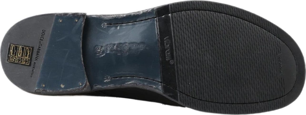 Dolce & Gabbana Black Horse Leather Perugino Boots - 2