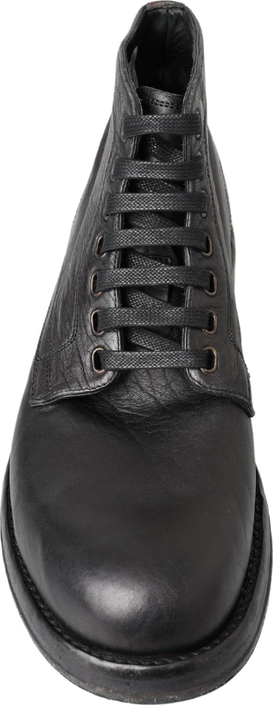 Dolce & Gabbana Black Horse Leather Perugino Boots - 3