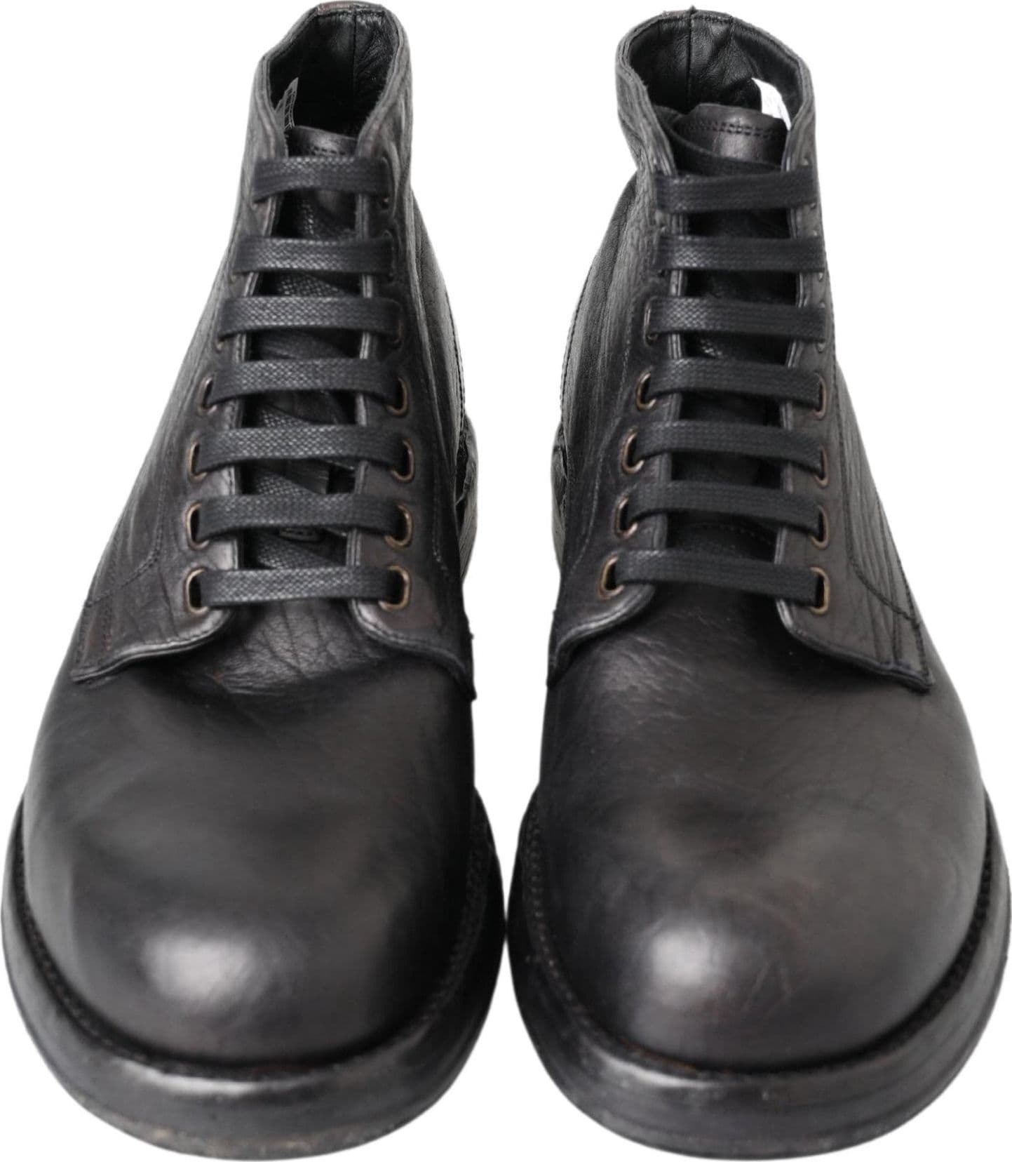 Dolce & Gabbana Black Horse Leather Perugino Boots - 4