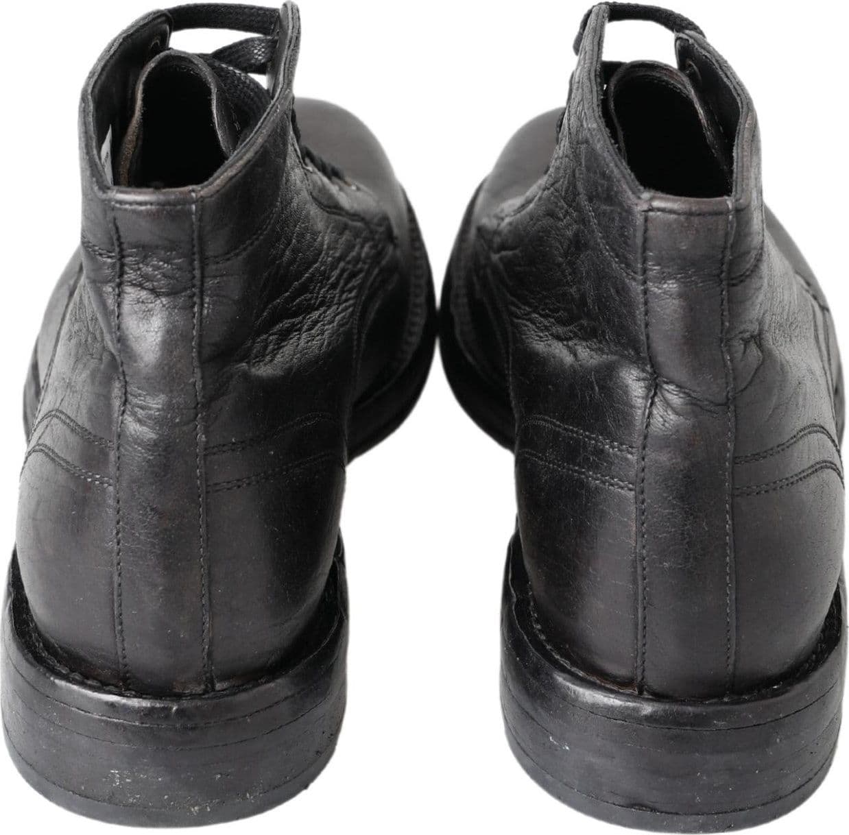 Dolce & Gabbana Black Horse Leather Perugino Boots - 5