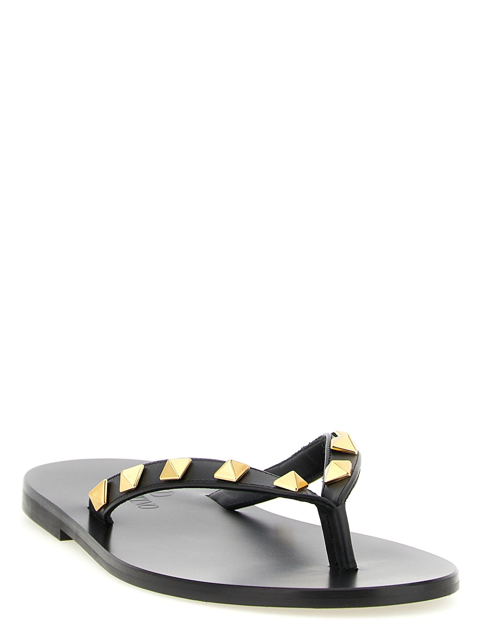 Valentino Garavani Black Calfskin Slides - 2