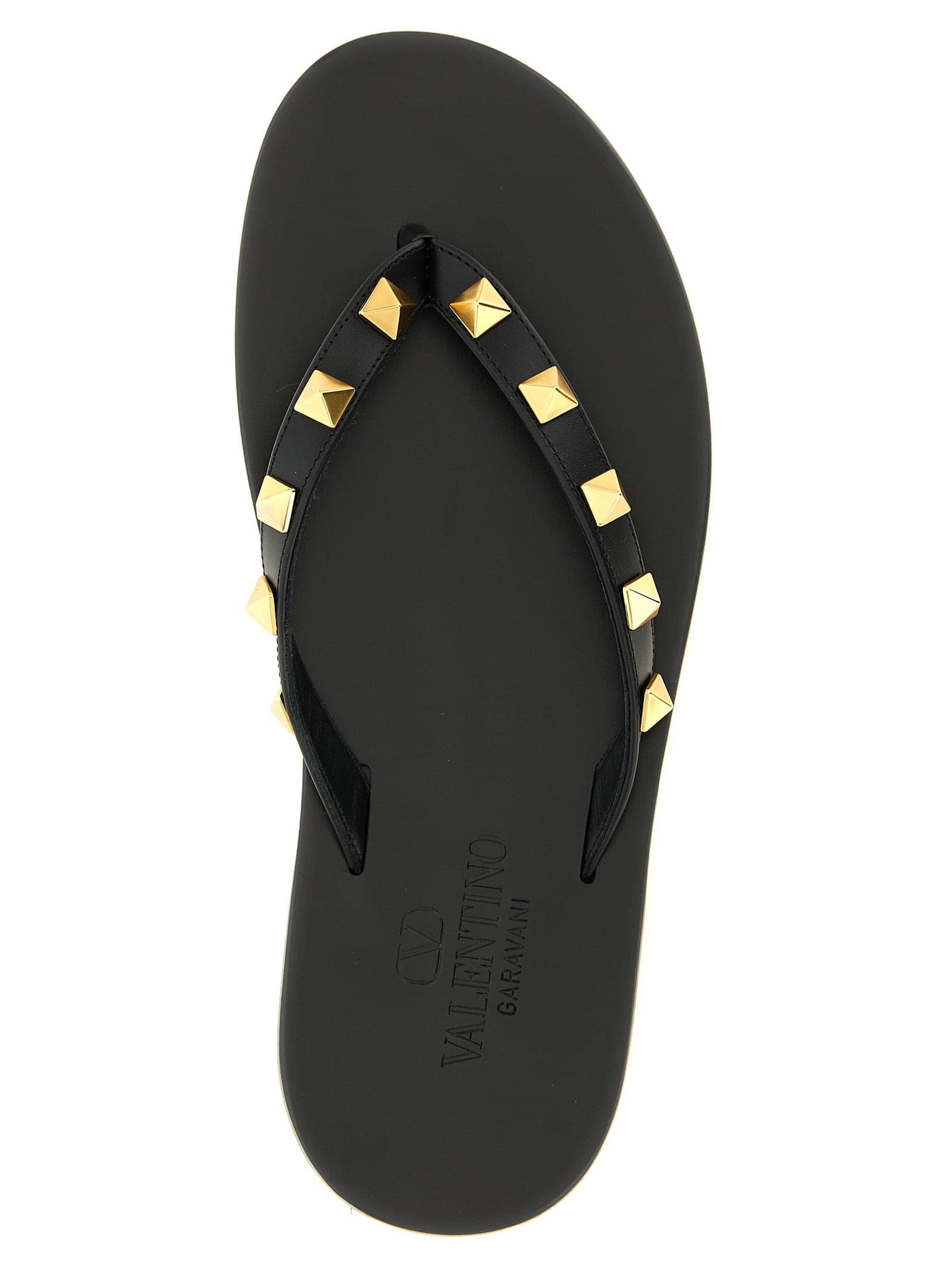 Valentino Garavani Black Calfskin Slides - 4