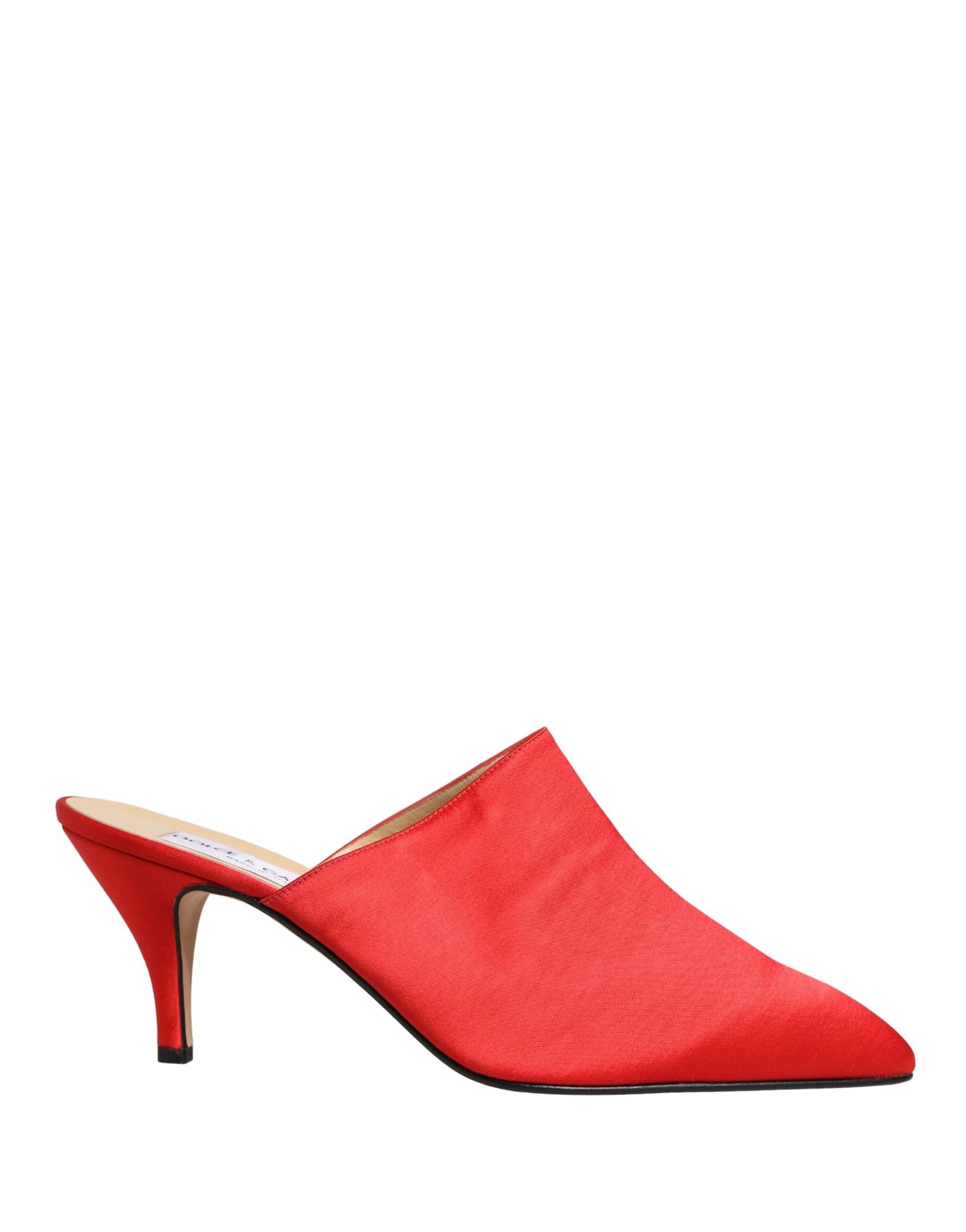 Dolce & Gabbana Red Suede Heel Mule Shoes - 6