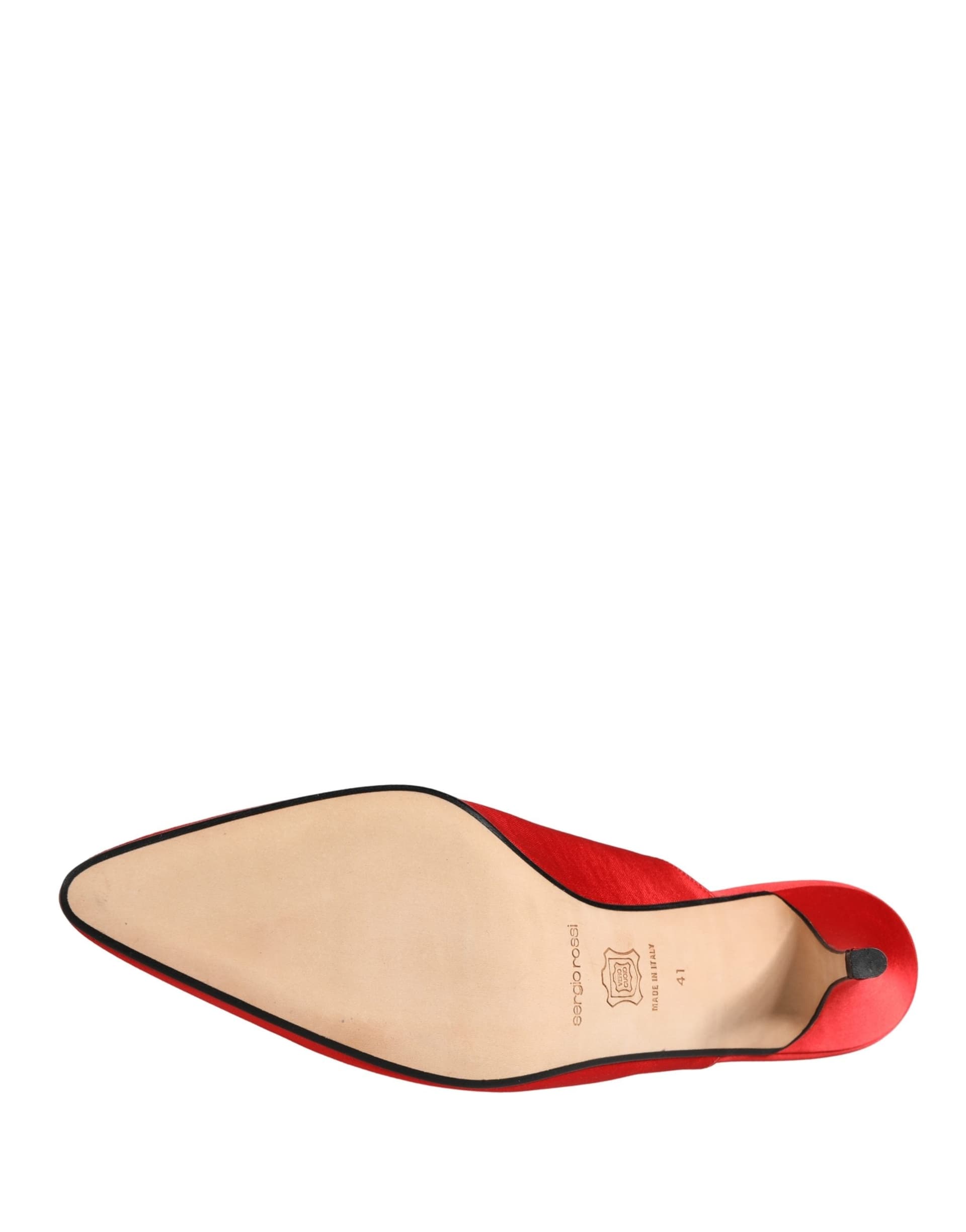Dolce & Gabbana Red Suede Heel Mule Shoes - 8