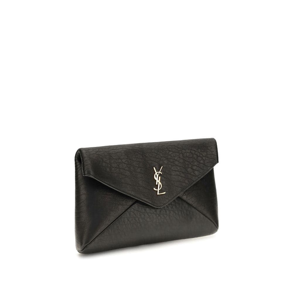 Saint Laurent Black Lamb Ovis Aries Aries Wallet - 2