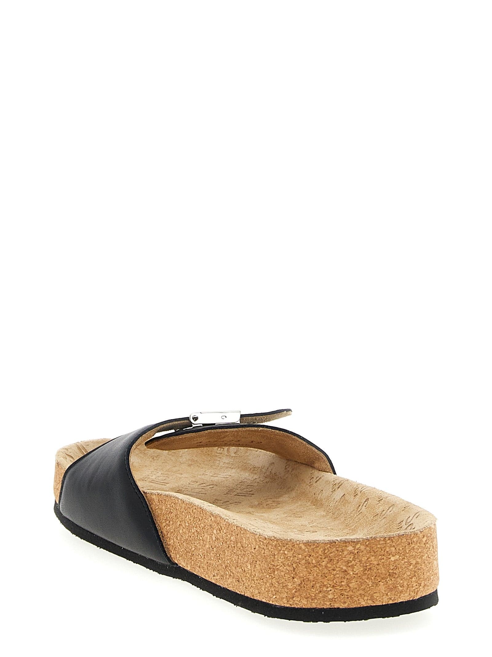 Balenciaga Black Calfskin Slides - 3