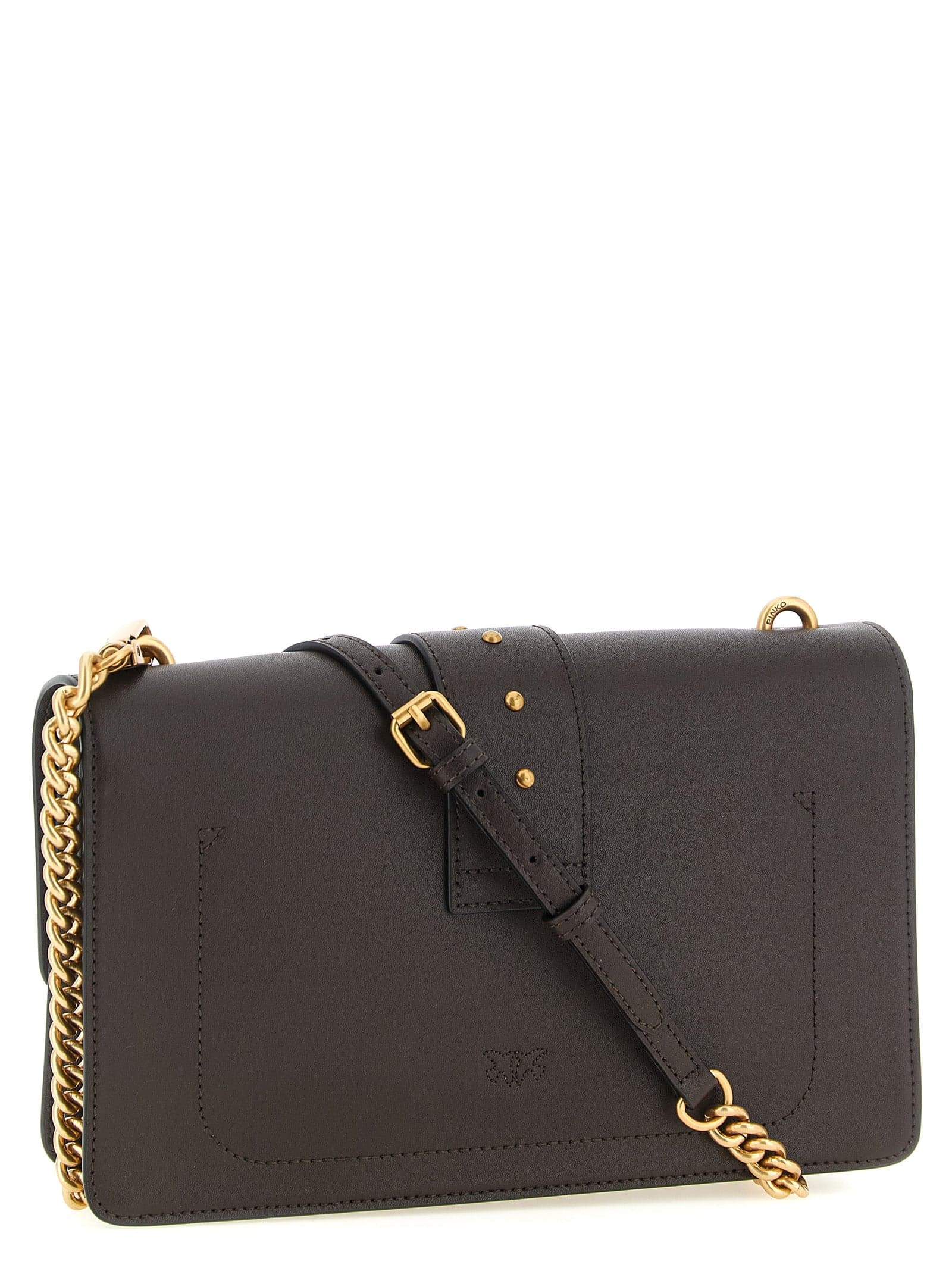 PINKO Brown Calfskin Crossbody Bag - 2