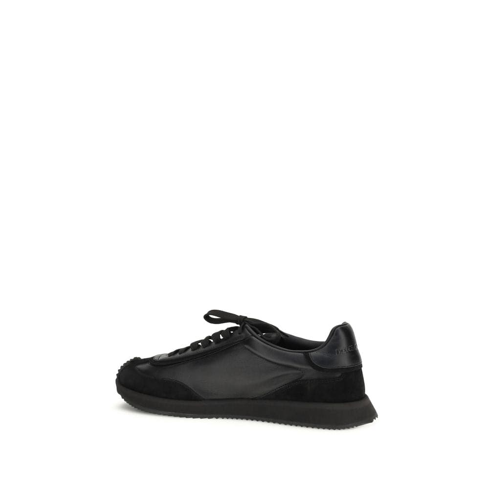 Dolce & Gabbana Black Calf Leather Bos Taurus Athletic Sneakers - 3