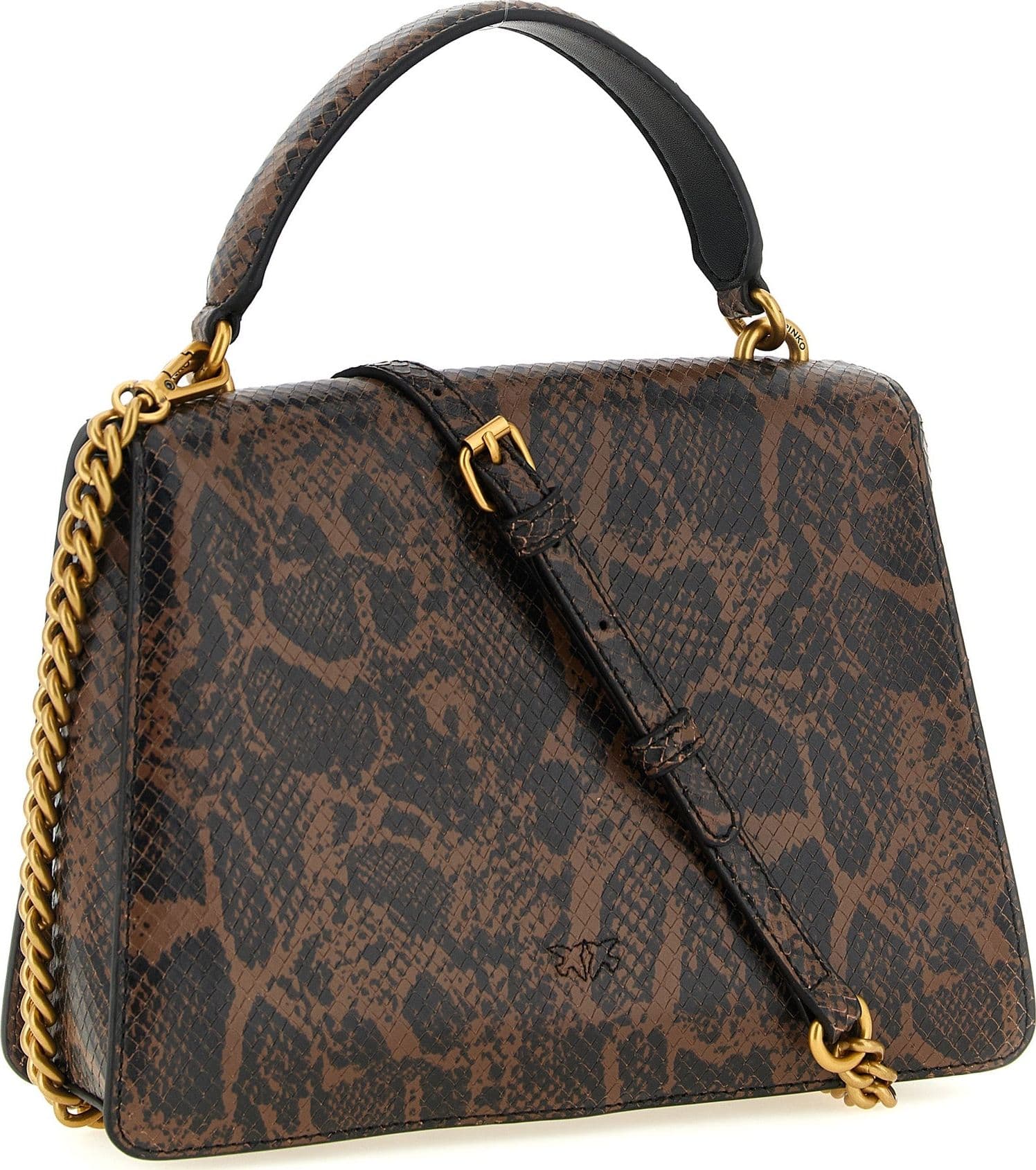 PINKO Brown Calfskin Handbag - 2