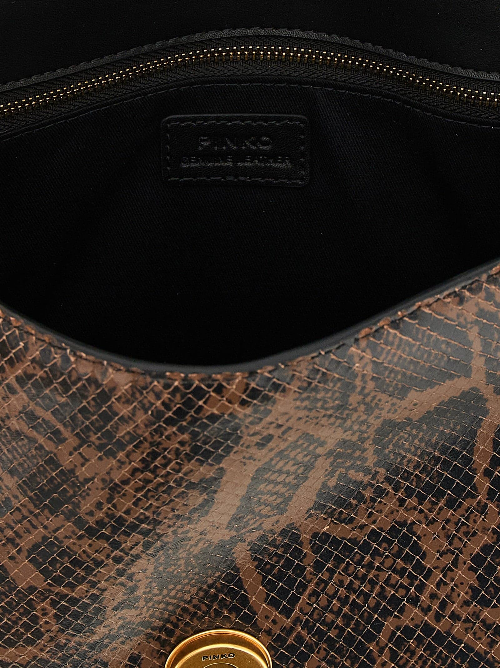 PINKO Brown Calfskin Handbag - 4
