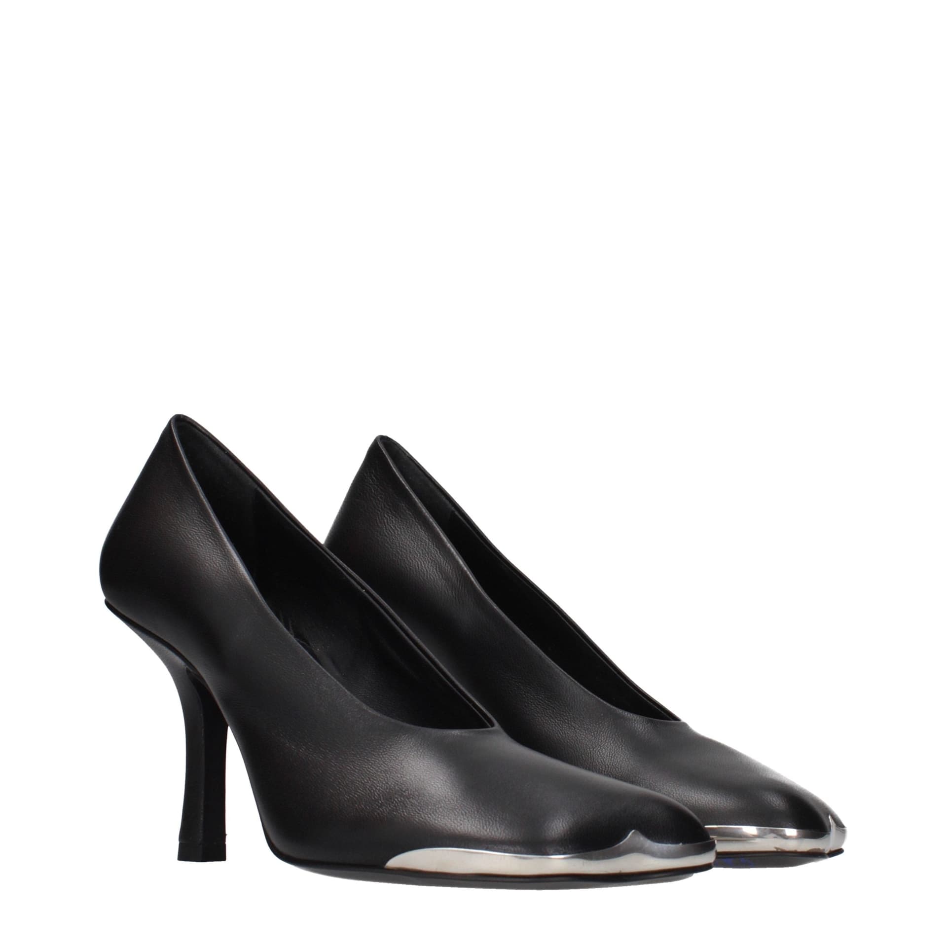 Burberry Black Leather High Heel Pumps - 2
