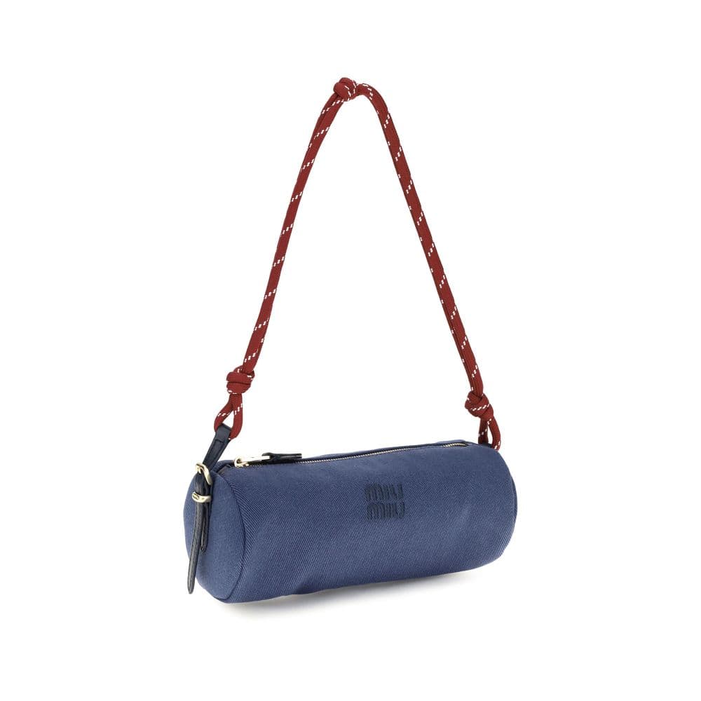 Miu Miu Blue Cotton Shoulder Bag - 2
