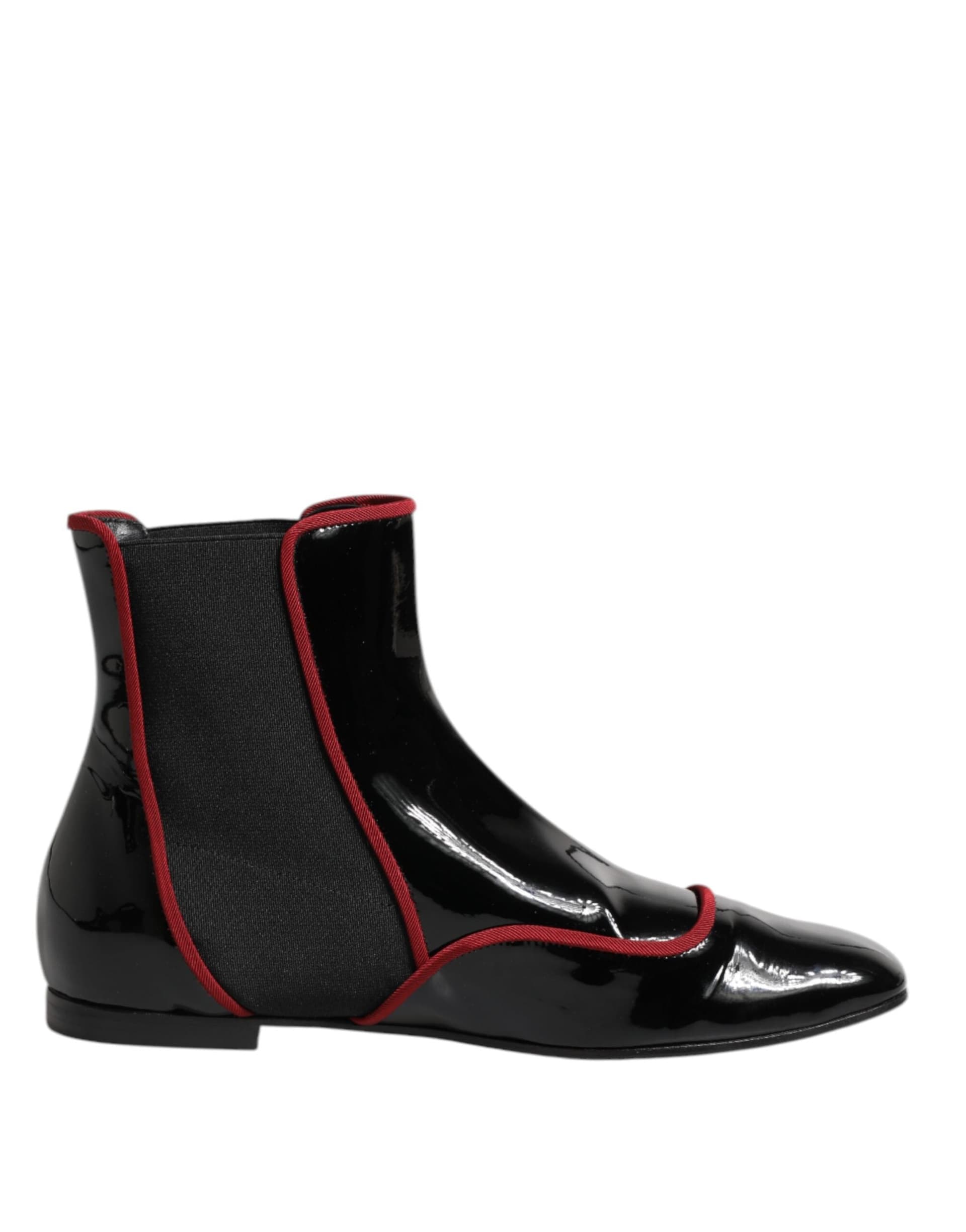 Dolce & Gabbana Black Jackie Buttoned Chelsea Boots Shoes - 7