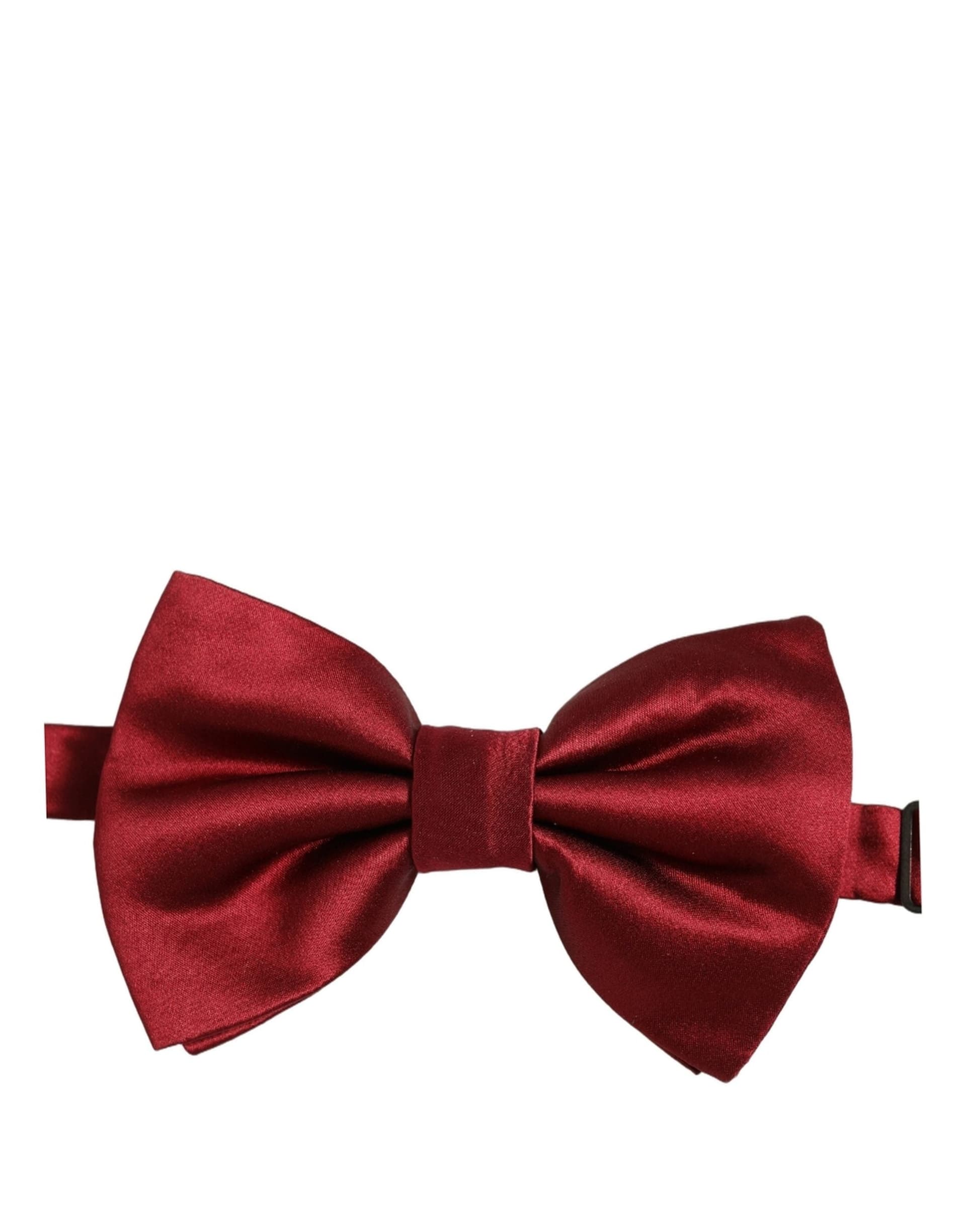 Dolce & Gabbana Men Red 100% Silk Adjustable Neck Papillon Bow Tie - 2