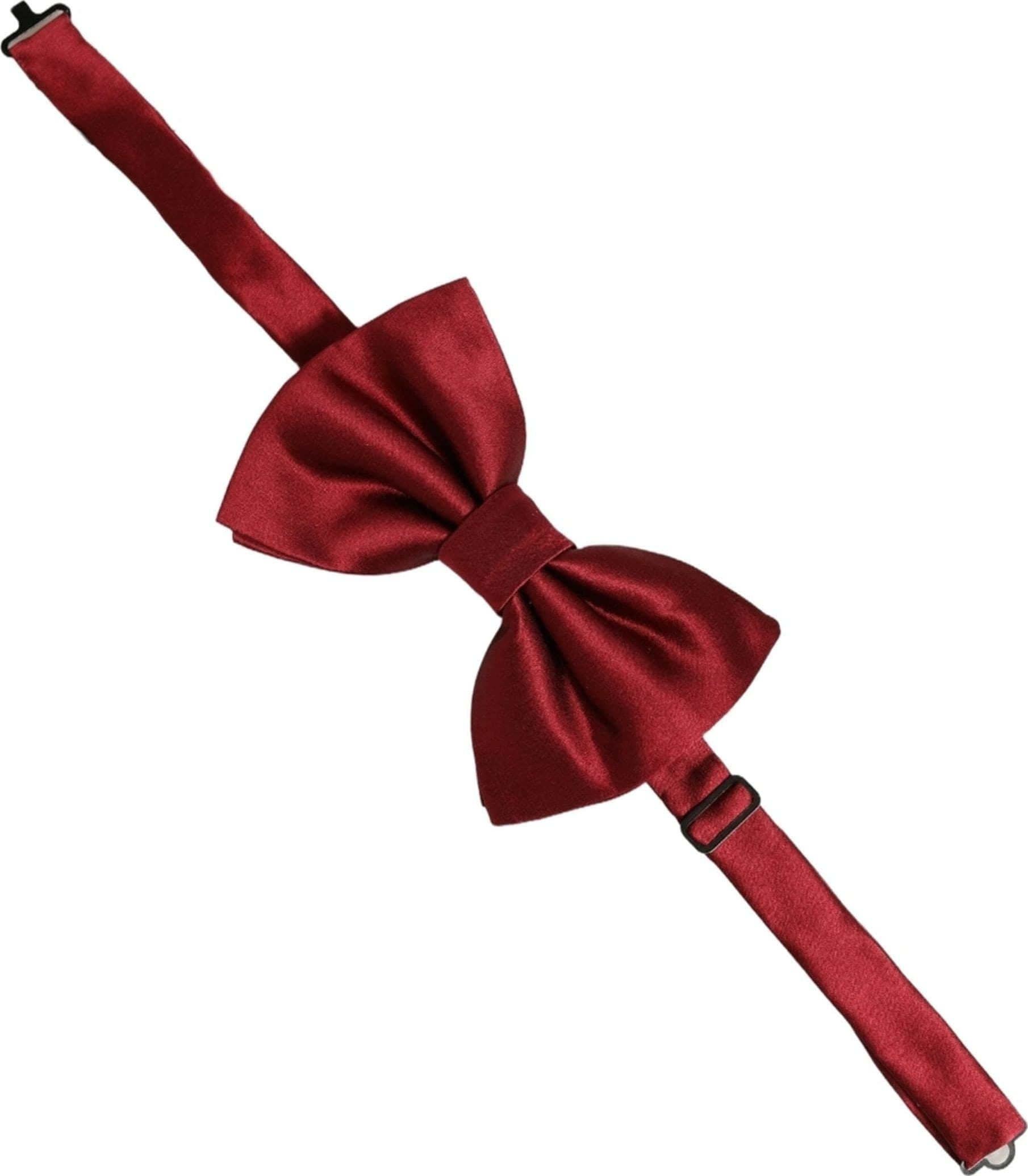 Dolce & Gabbana Men Red 100% Silk Adjustable Neck Papillon Bow Tie - 3