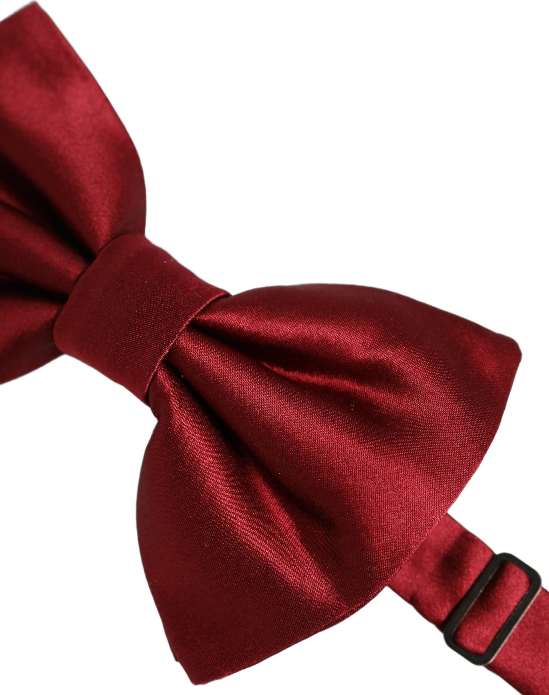 Dolce & Gabbana Men Red 100% Silk Adjustable Neck Papillon Bow Tie - 4