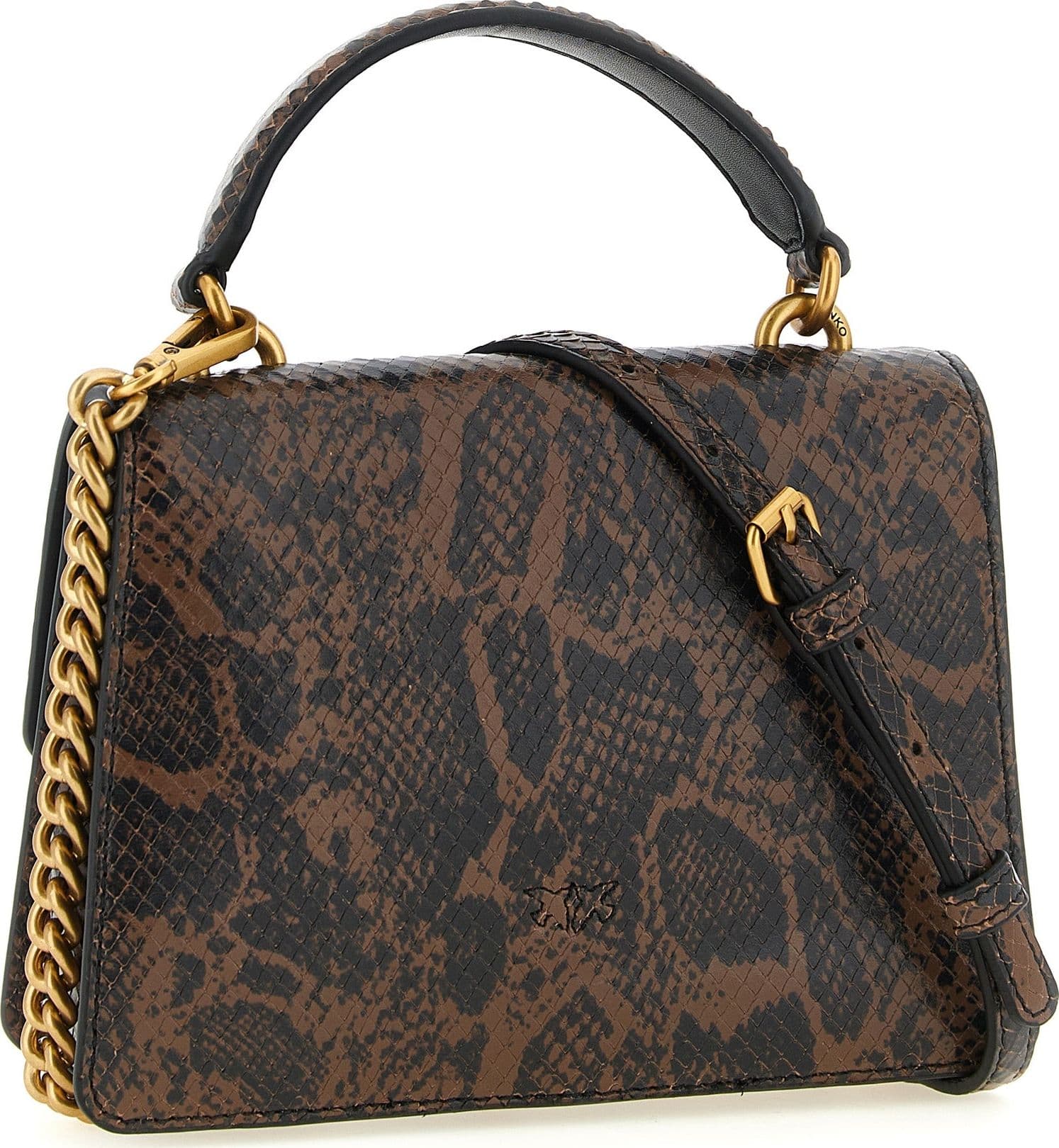 PINKO Brown Calfskin Handbag - 2