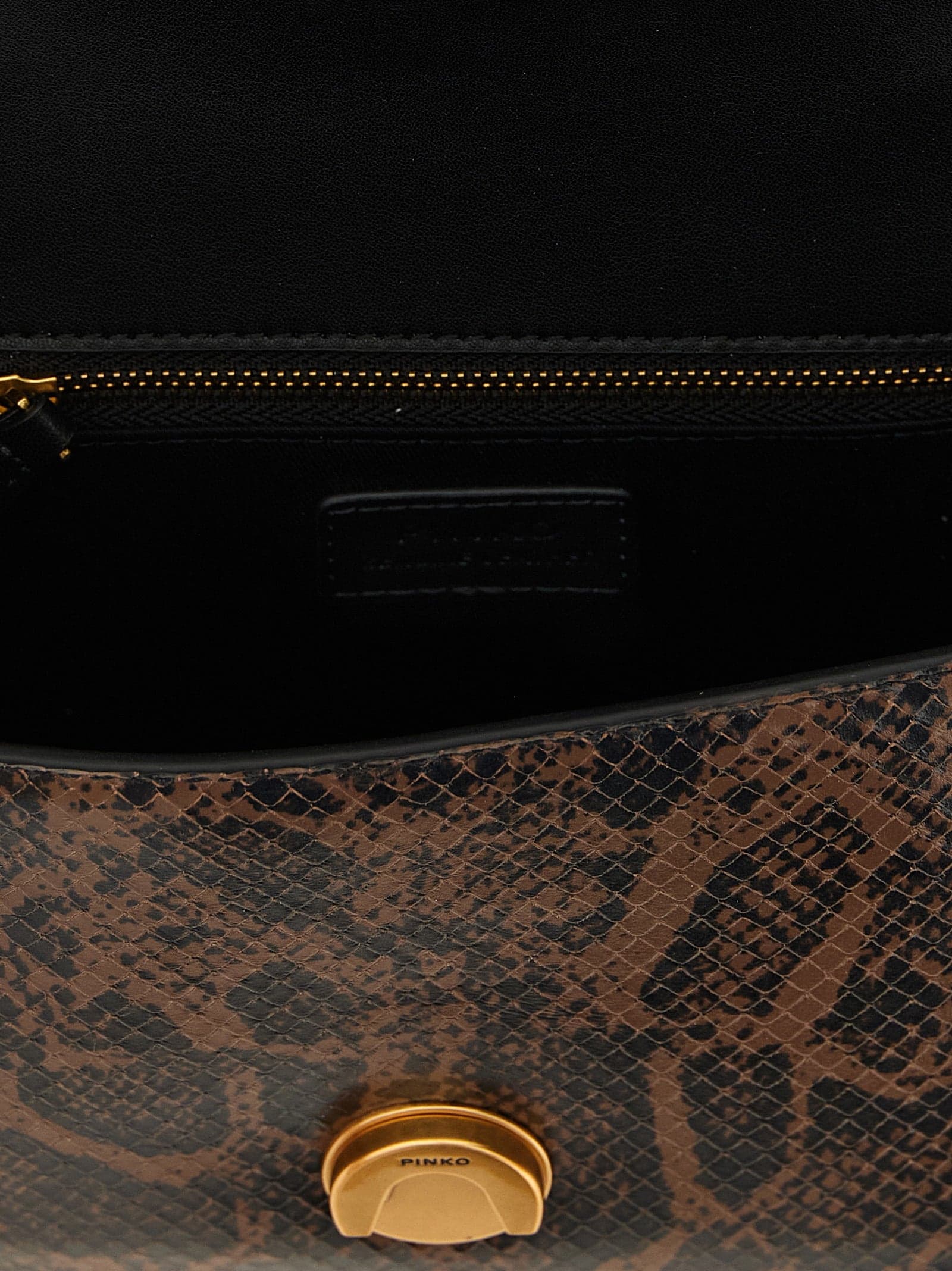 PINKO Brown Calfskin Handbag - 4