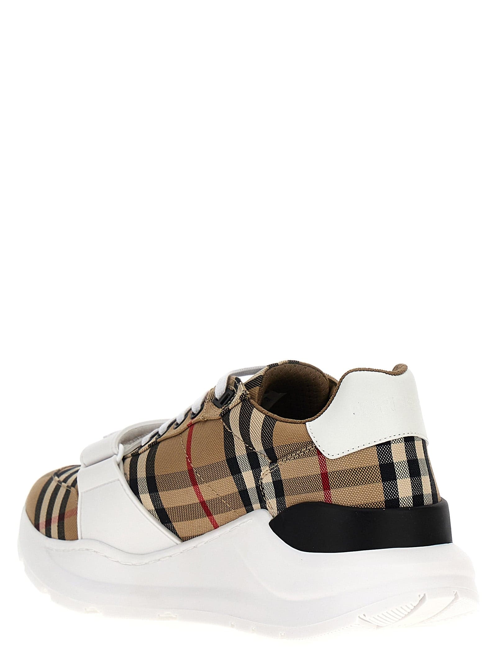 Burberry Beige Cotton Athletic Sneakers - 3