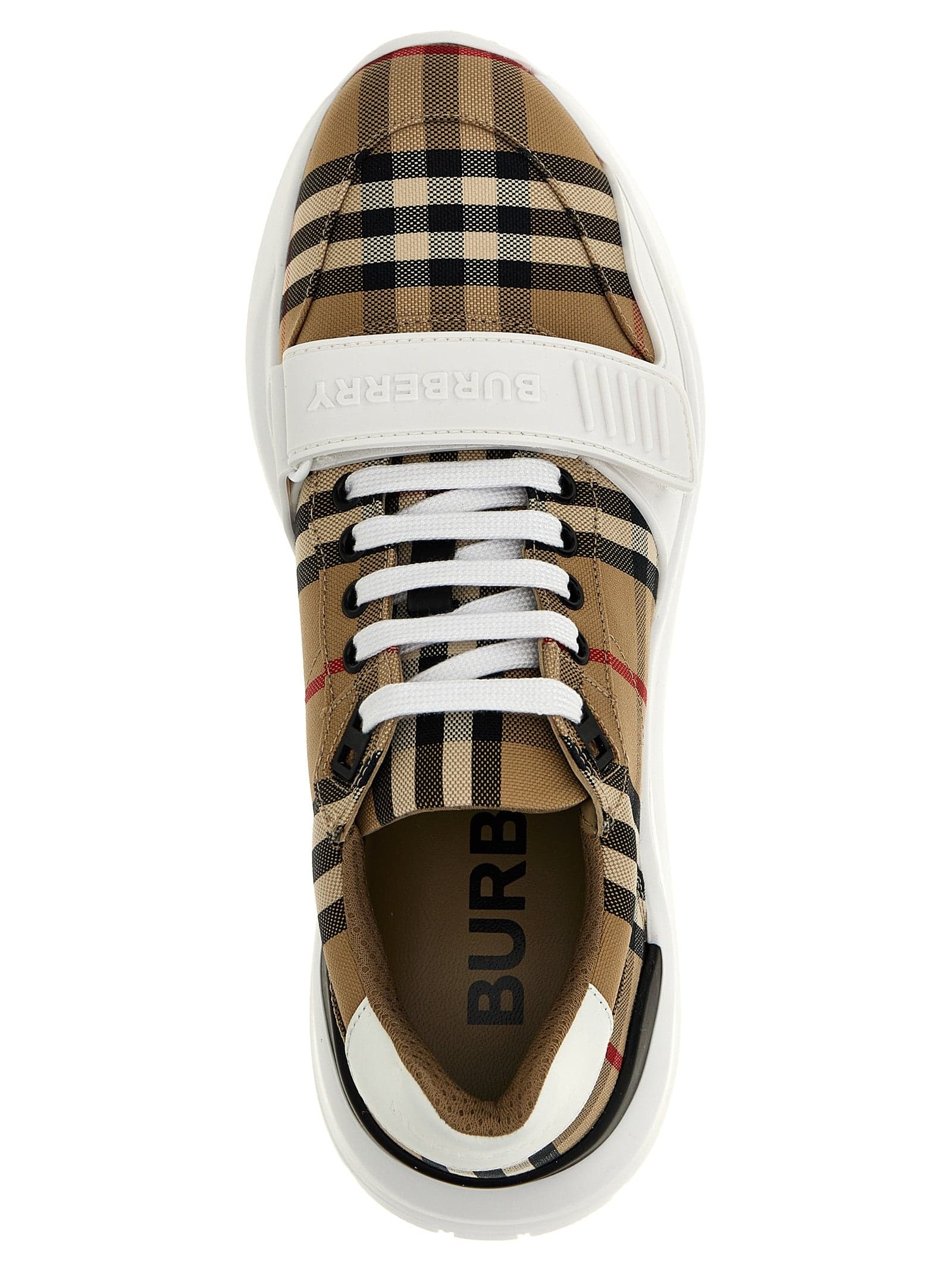 Burberry Beige Cotton Athletic Sneakers - 4