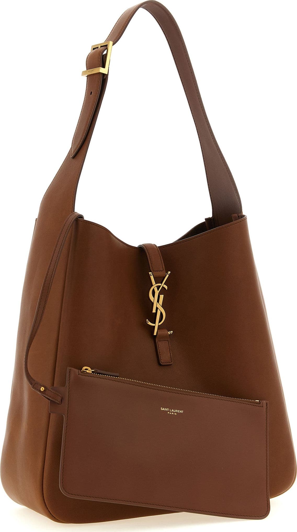 Saint Laurent Brown Calfskin Shoulder Bag - 3