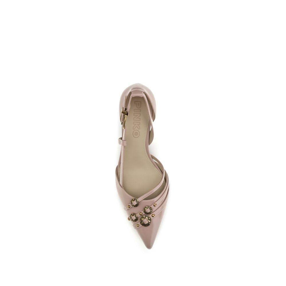 PINKO Multicolor Calf Leather Bos Taurus Mid Heel Pumps - 4