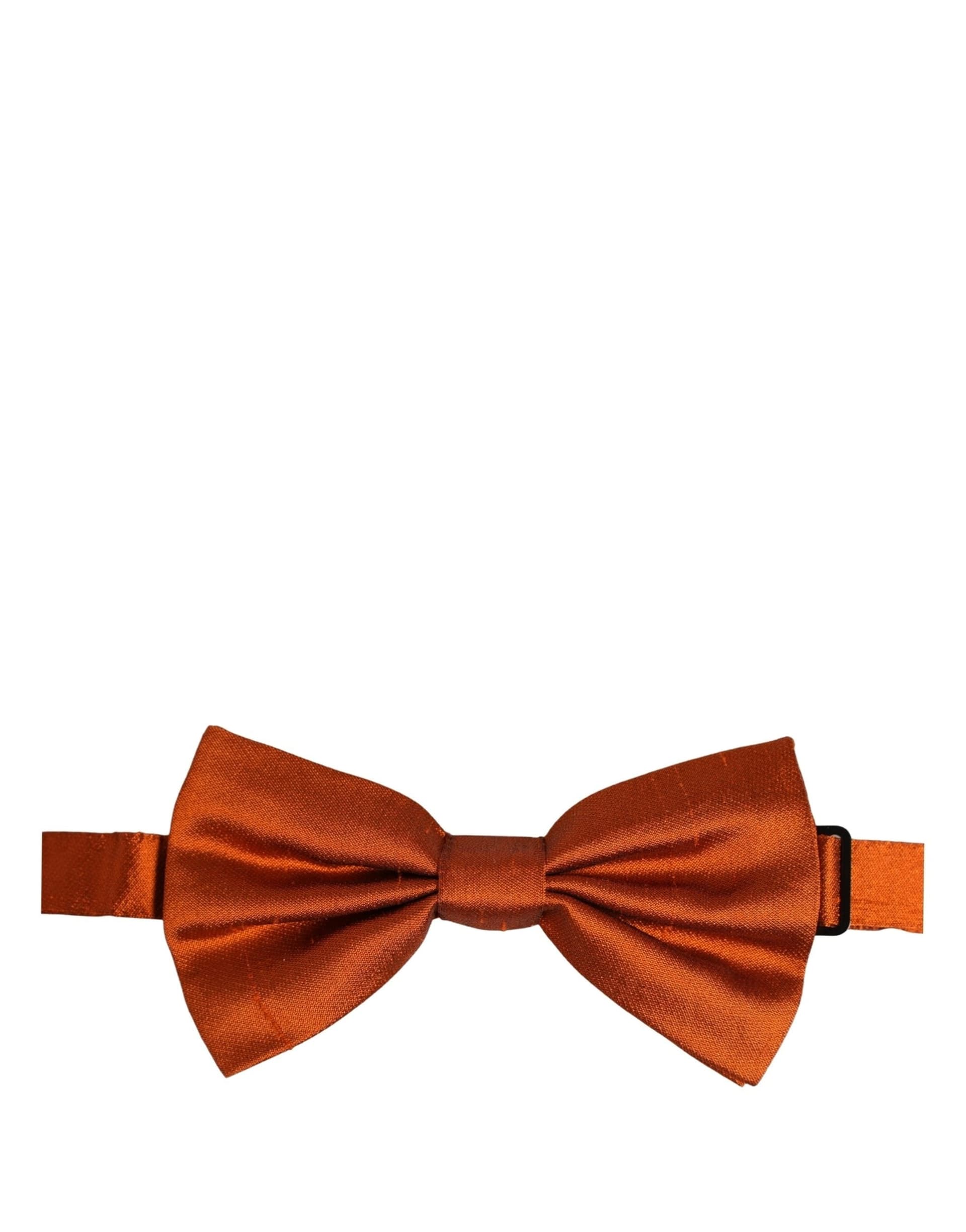Dolce & Gabbana Men Orange 100% SIlk Adjustable Neck Papillon Bow Tie - 5