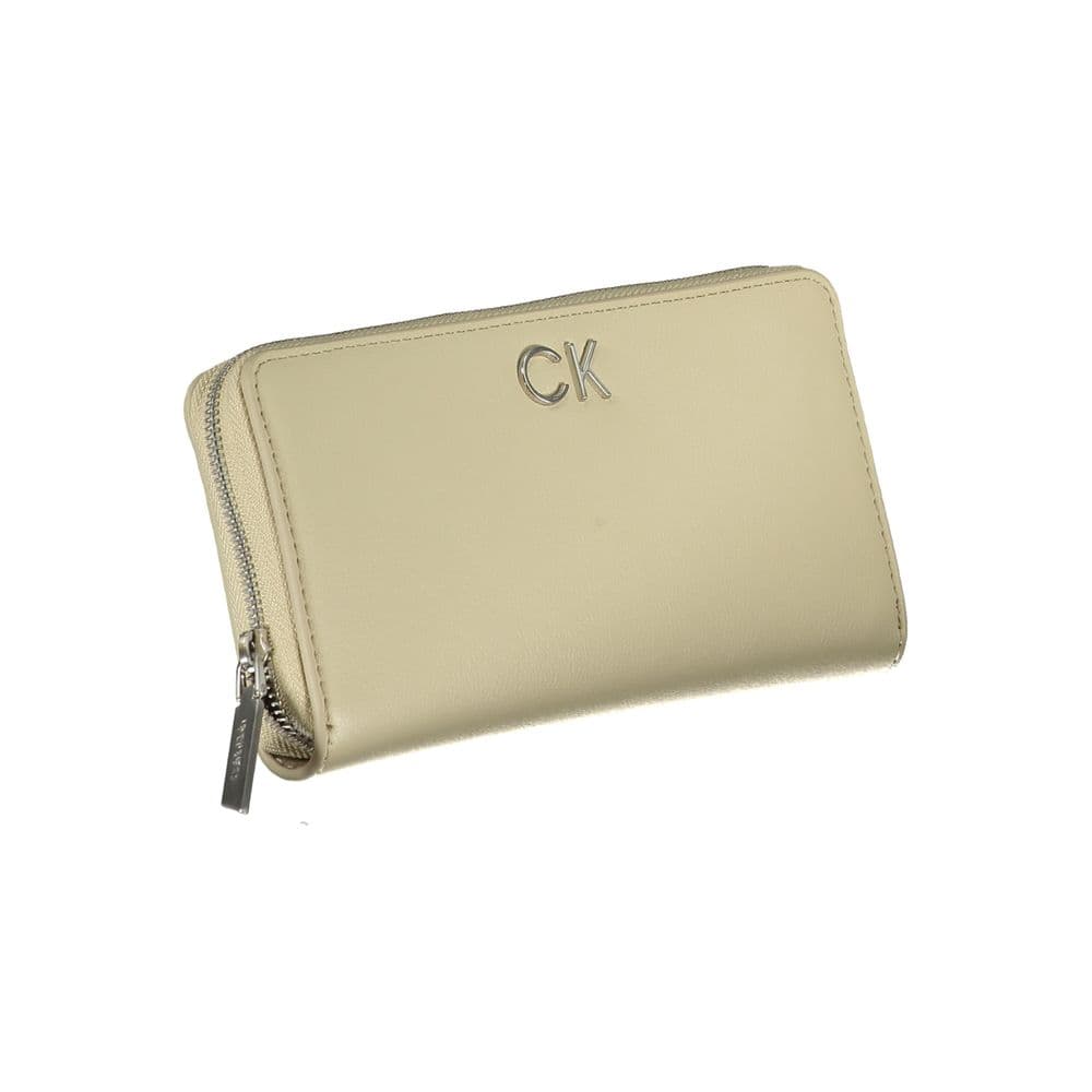 Calvin Klein Beige Polyurethane Women Wallet - 3